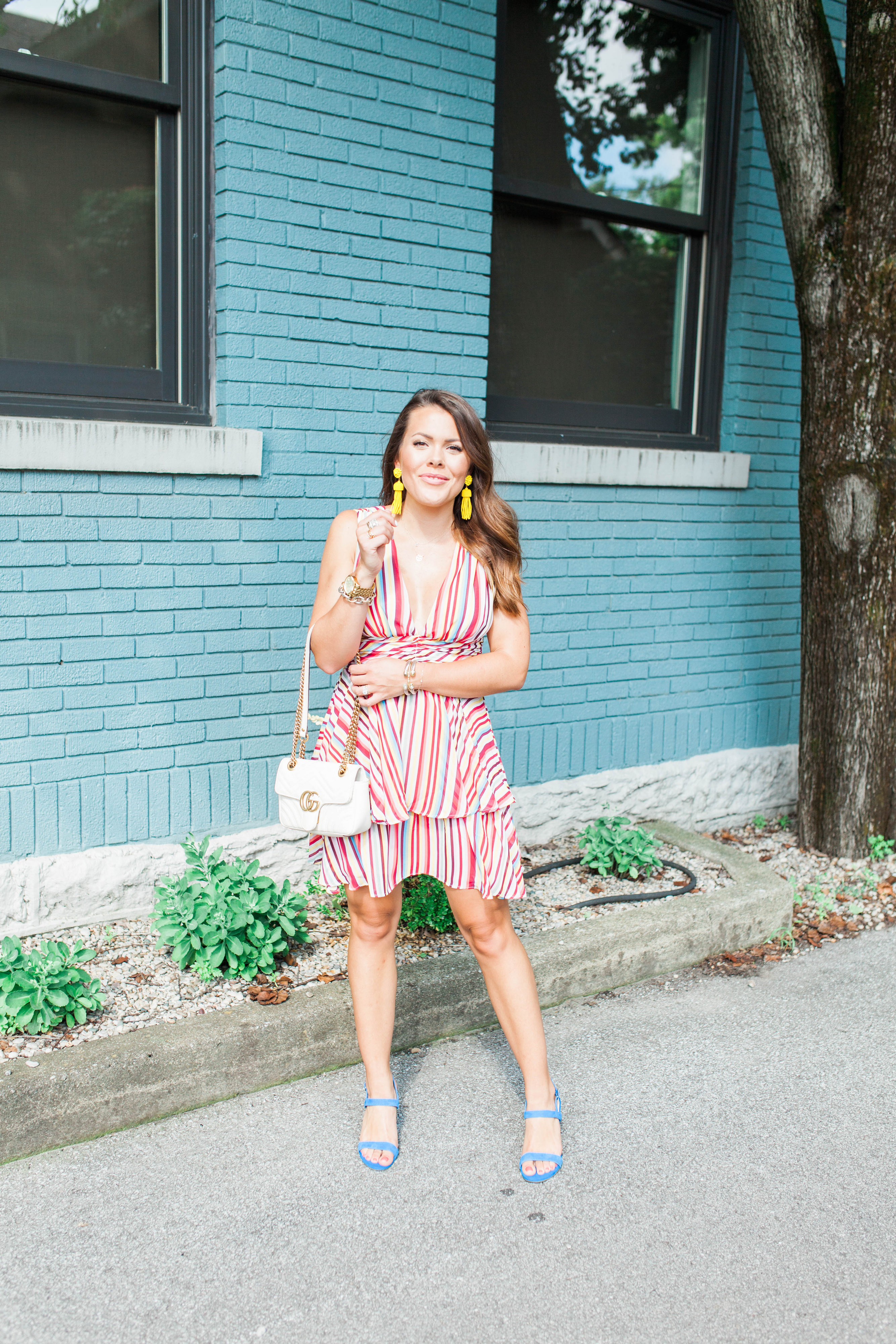 Multi Colored Stripe Dress / Summer Dress 