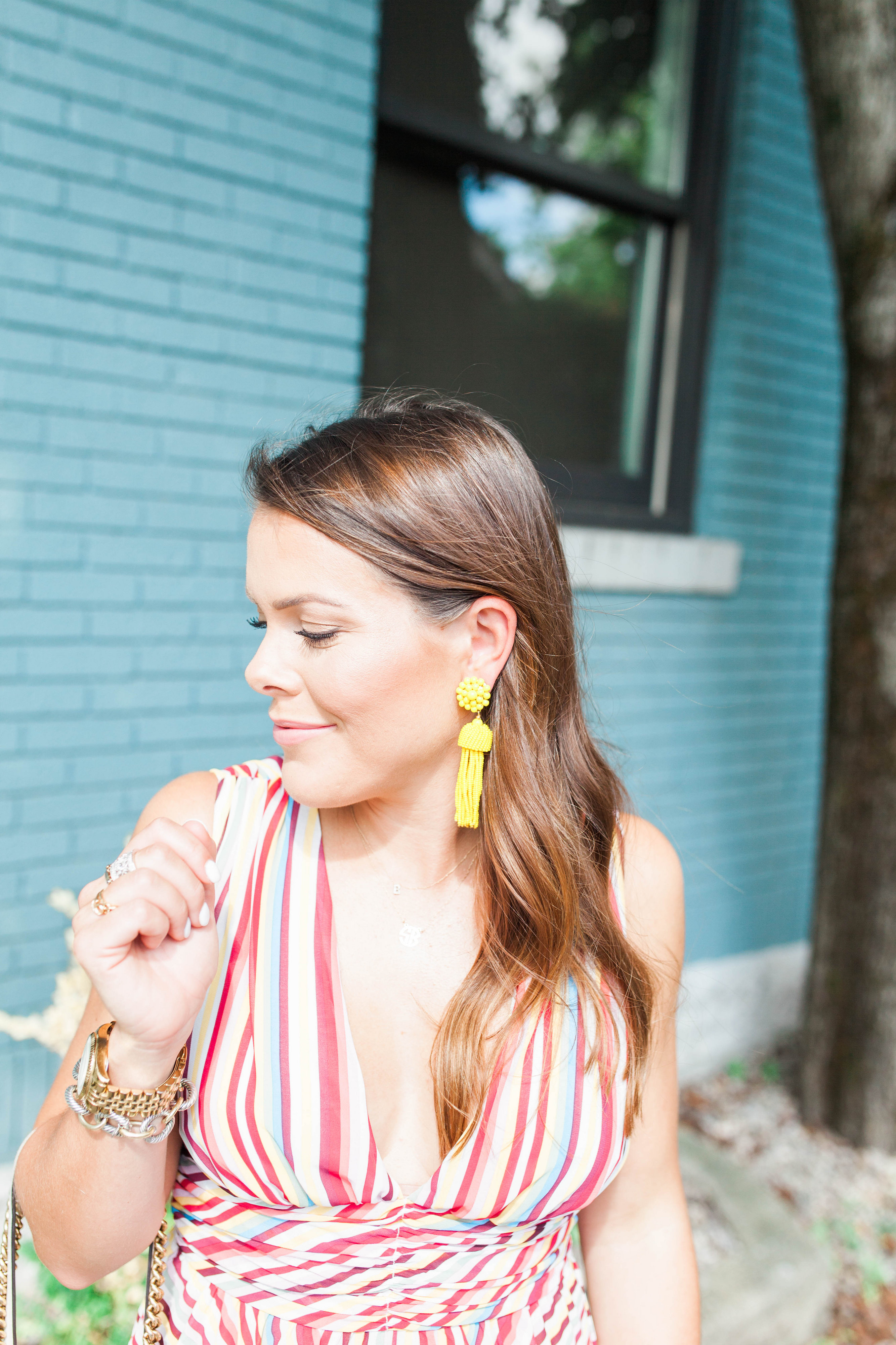 Multi Colored Stripe Dress / Summer Dress 