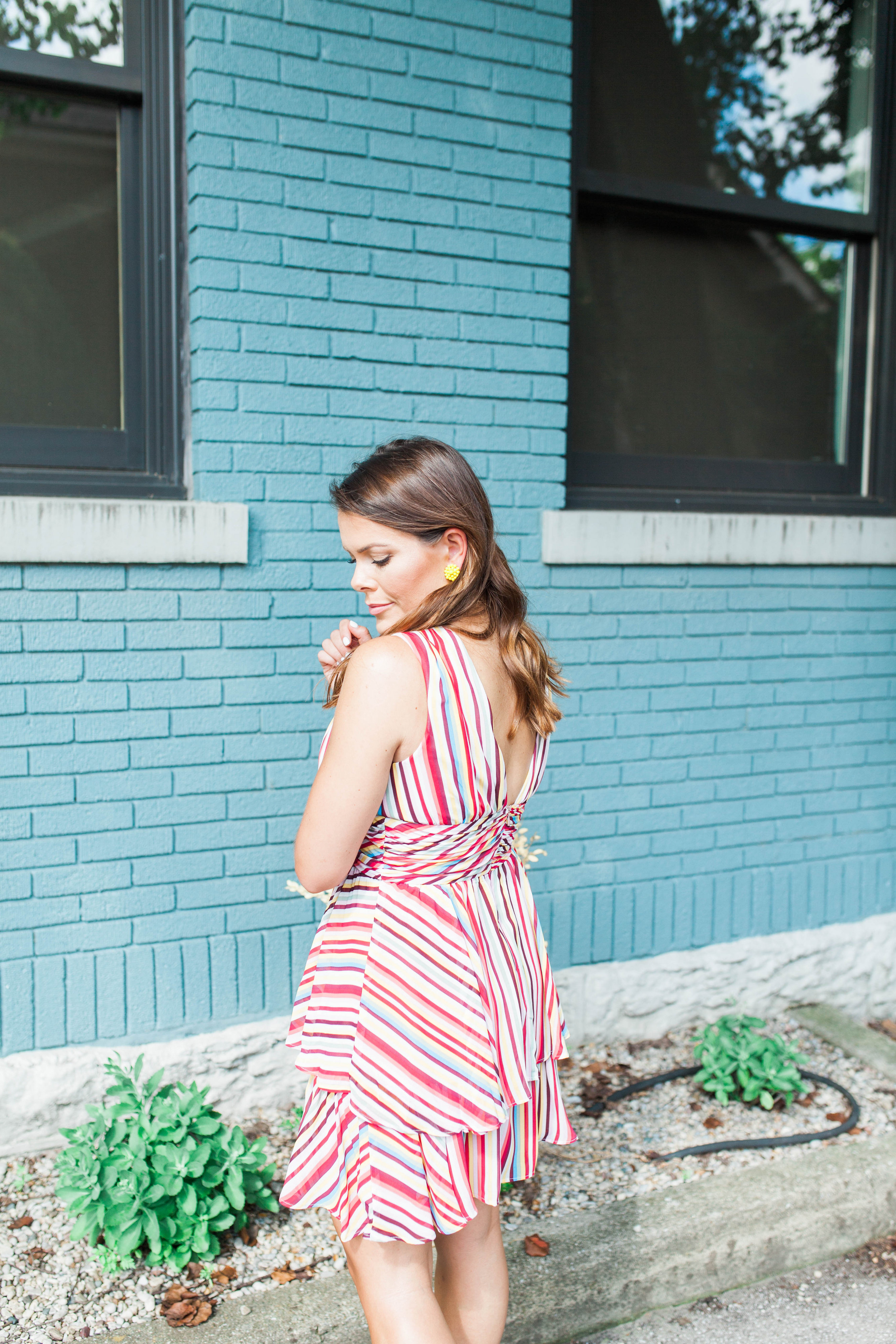 Multi Colored Stripe Dress / Summer Dress 