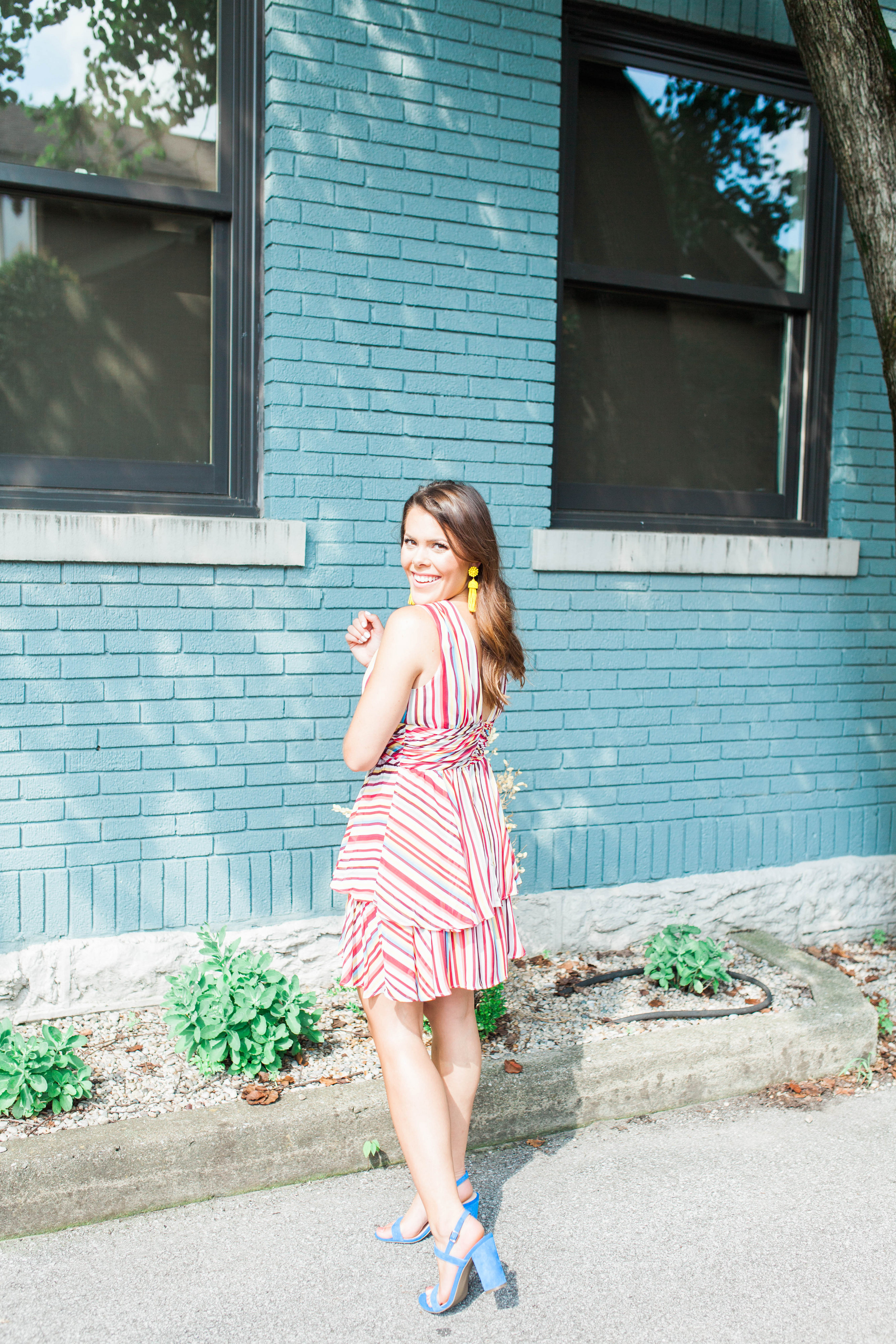 Multi Colored Stripe Dress / Summer Dress 