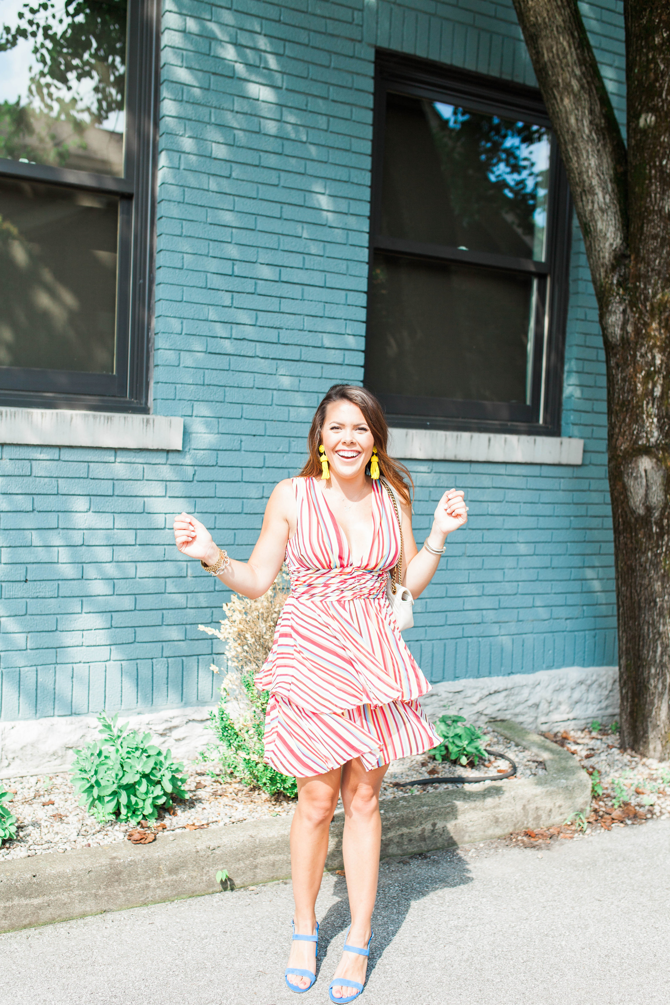 Multi Colored Stripe Dress / Summer Dress 