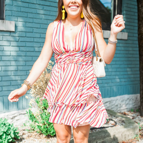 Multi Colored Stripe Dress / Summer Dress