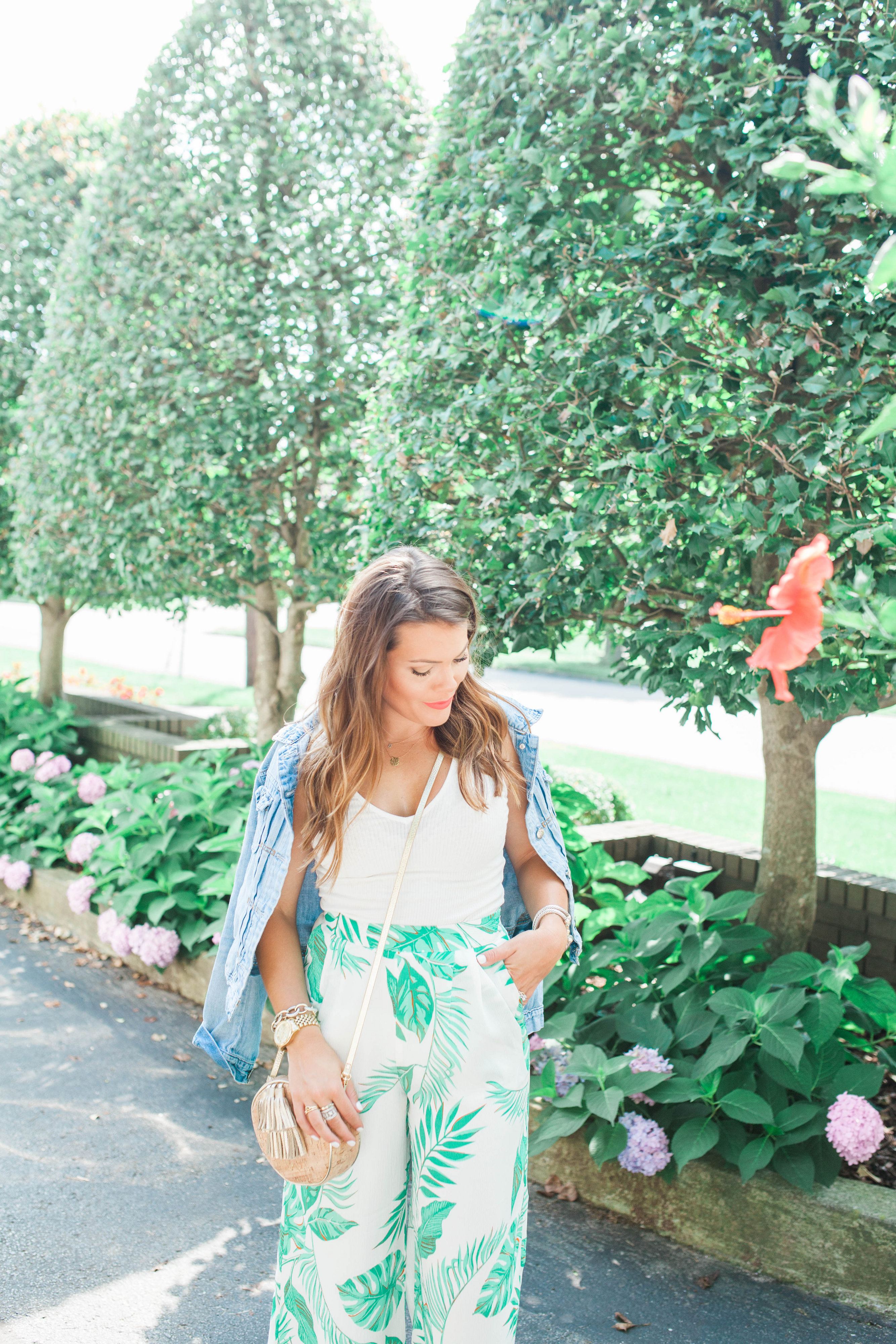 Palm Print Pants / Summer Outfit 