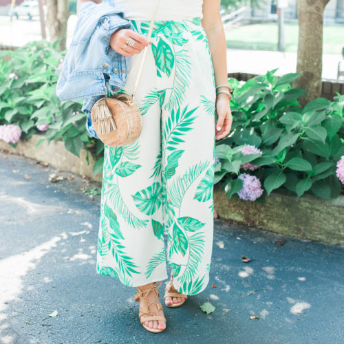 Palm Print Pants / Summer Outfit