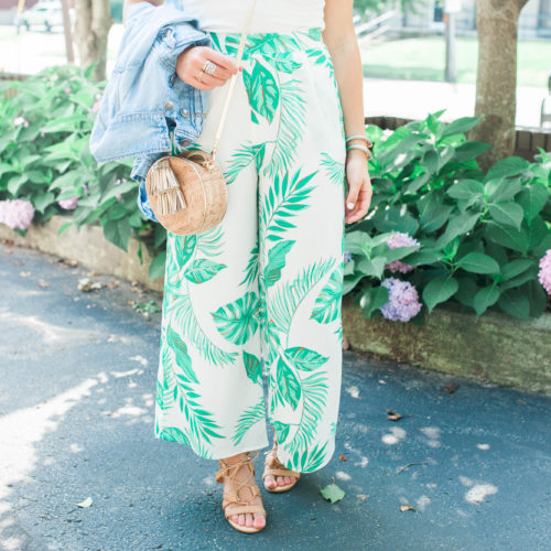 Palm Print Pants / Summer Outfit