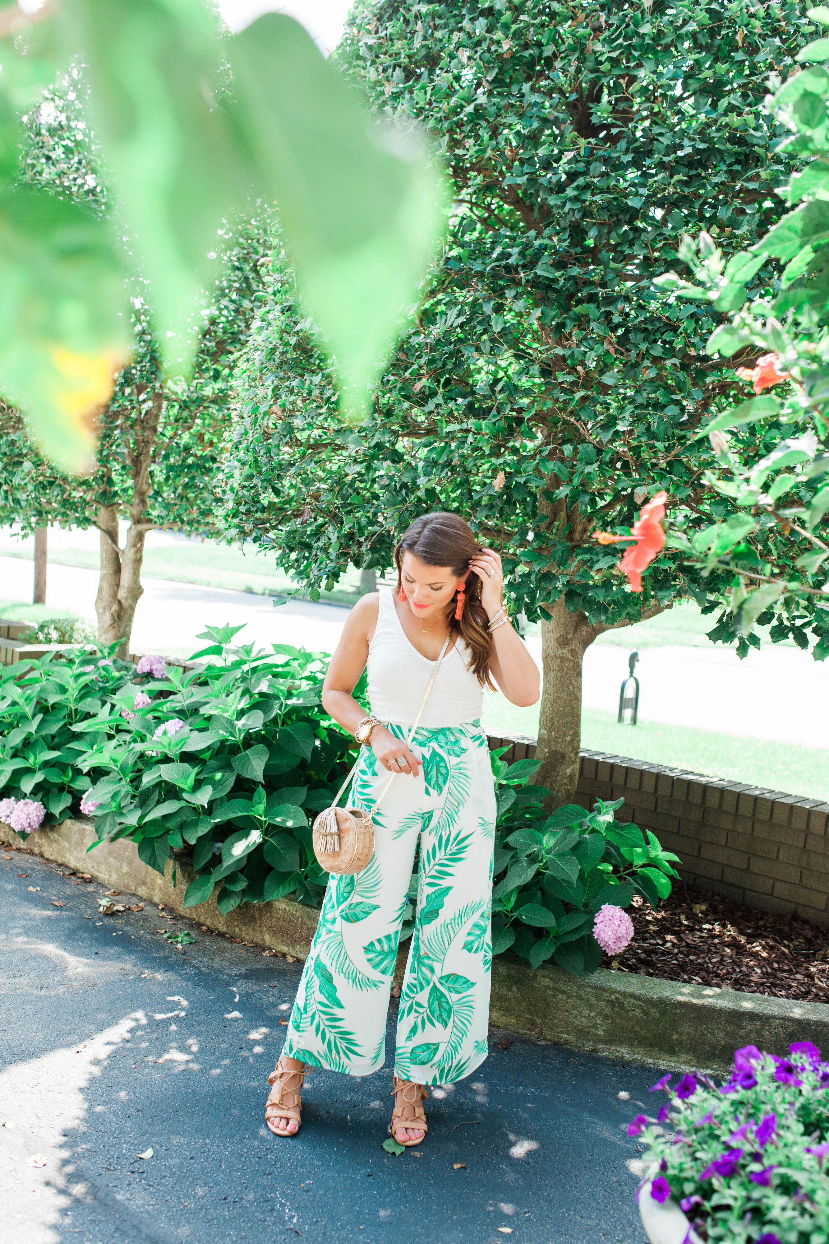 Palm Print Pants / Summer Outfit 