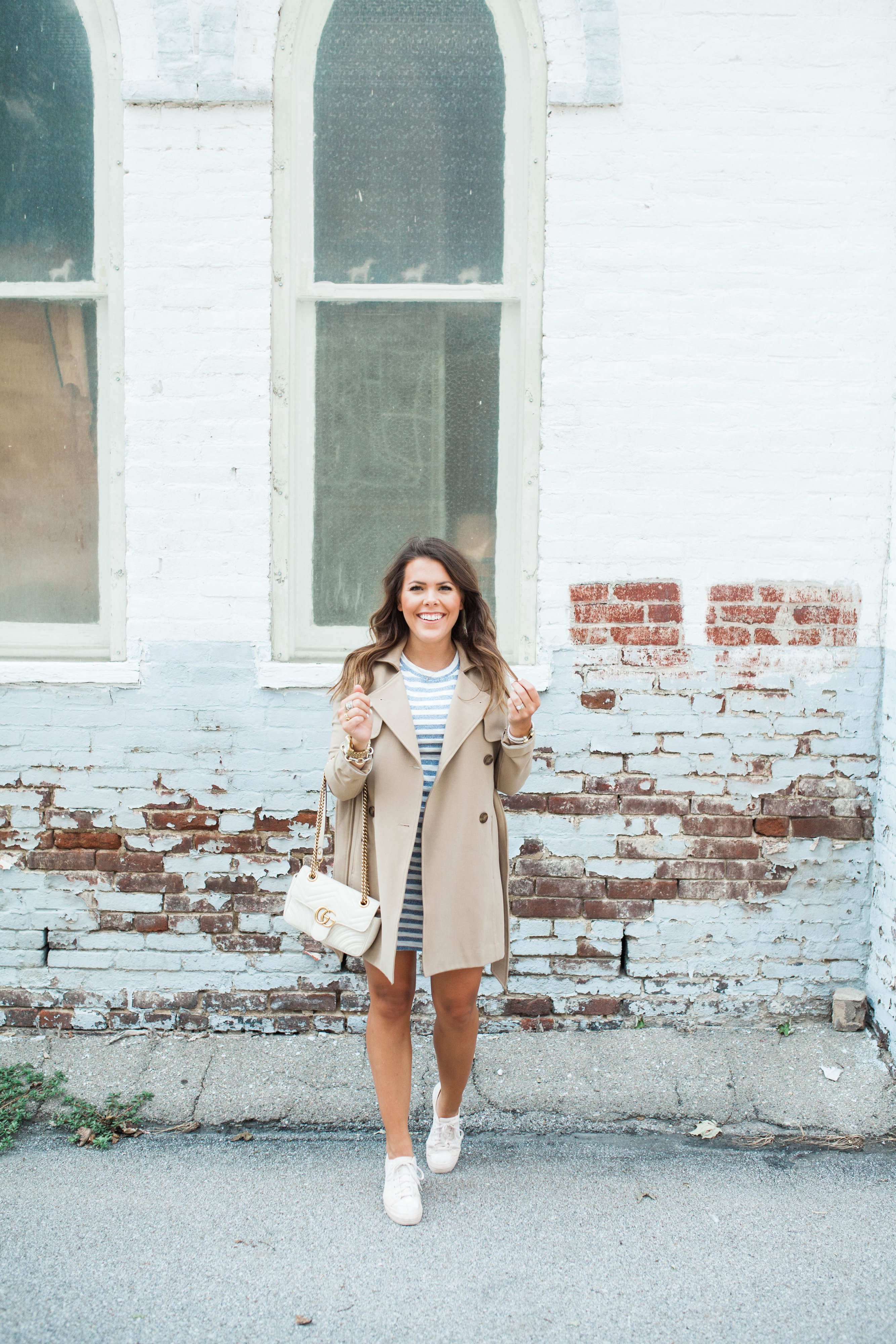 A casual take on a trench coat for fall 