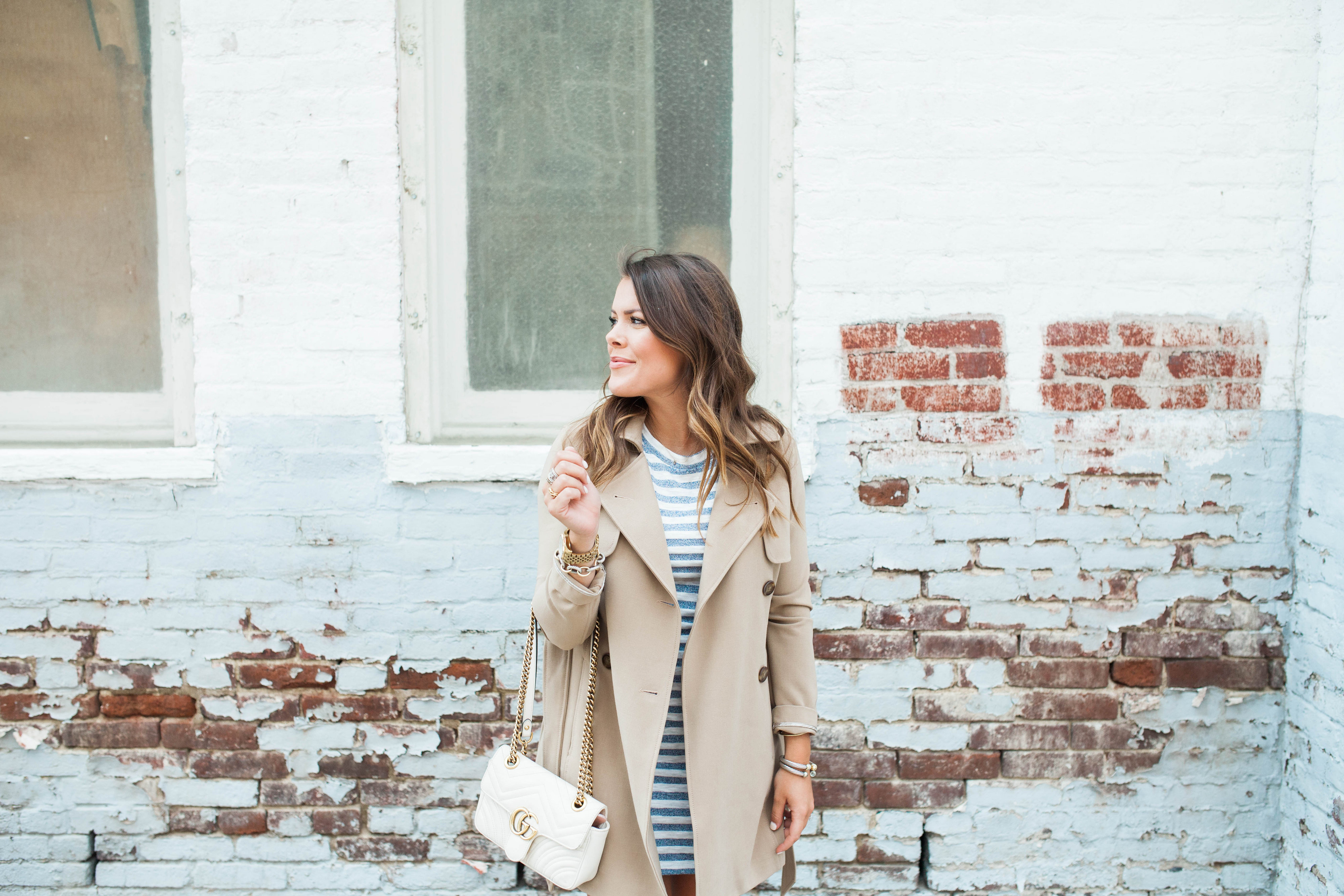 A casual take on a trench coat for fall 