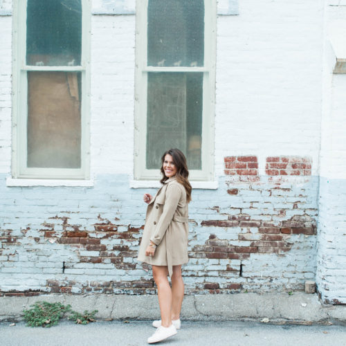 A casual take on a trench coat for fall
