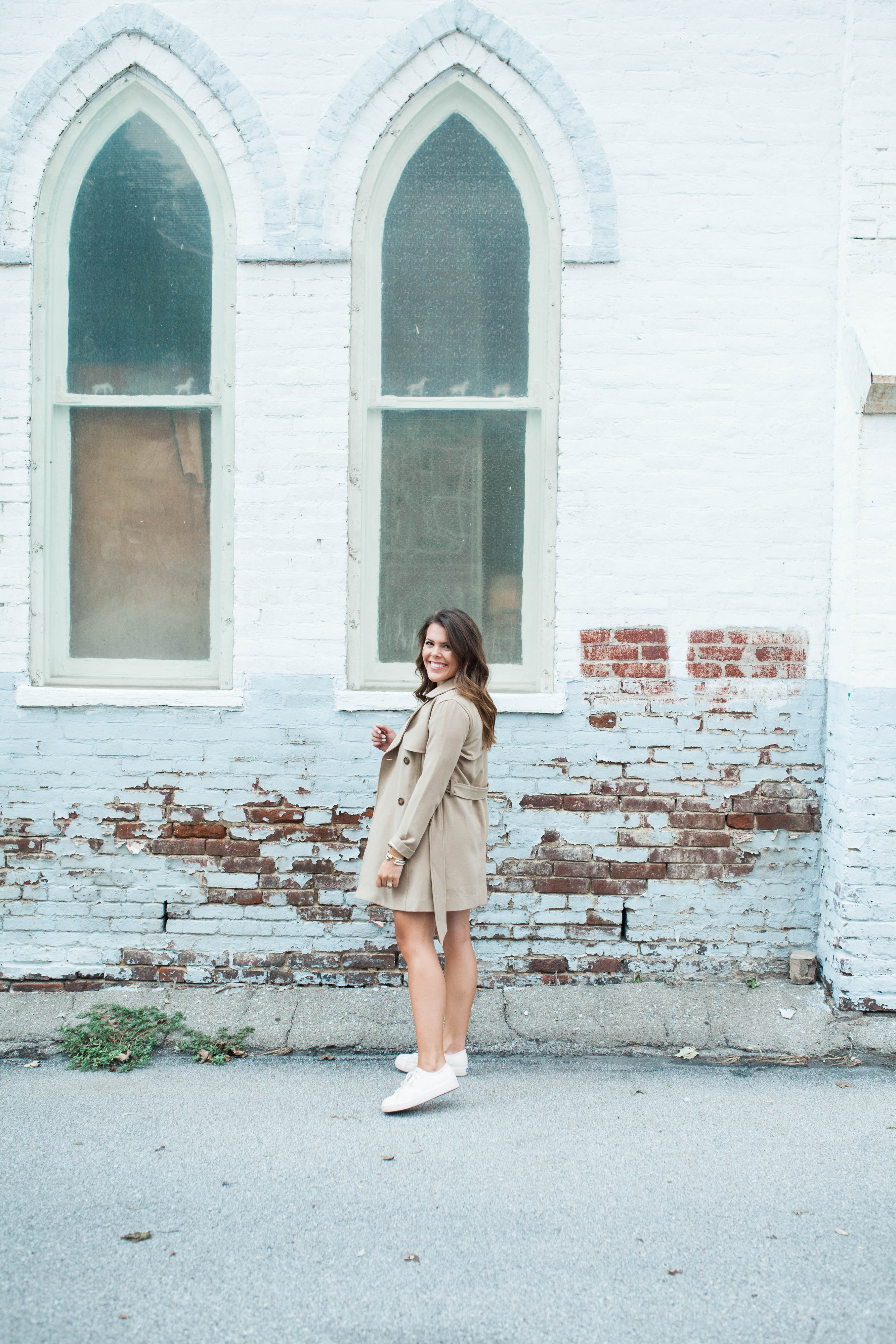 A casual take on a trench coat for fall 