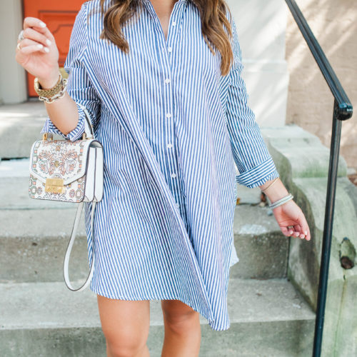 Stripe Shirt Dress / Summer to fall style