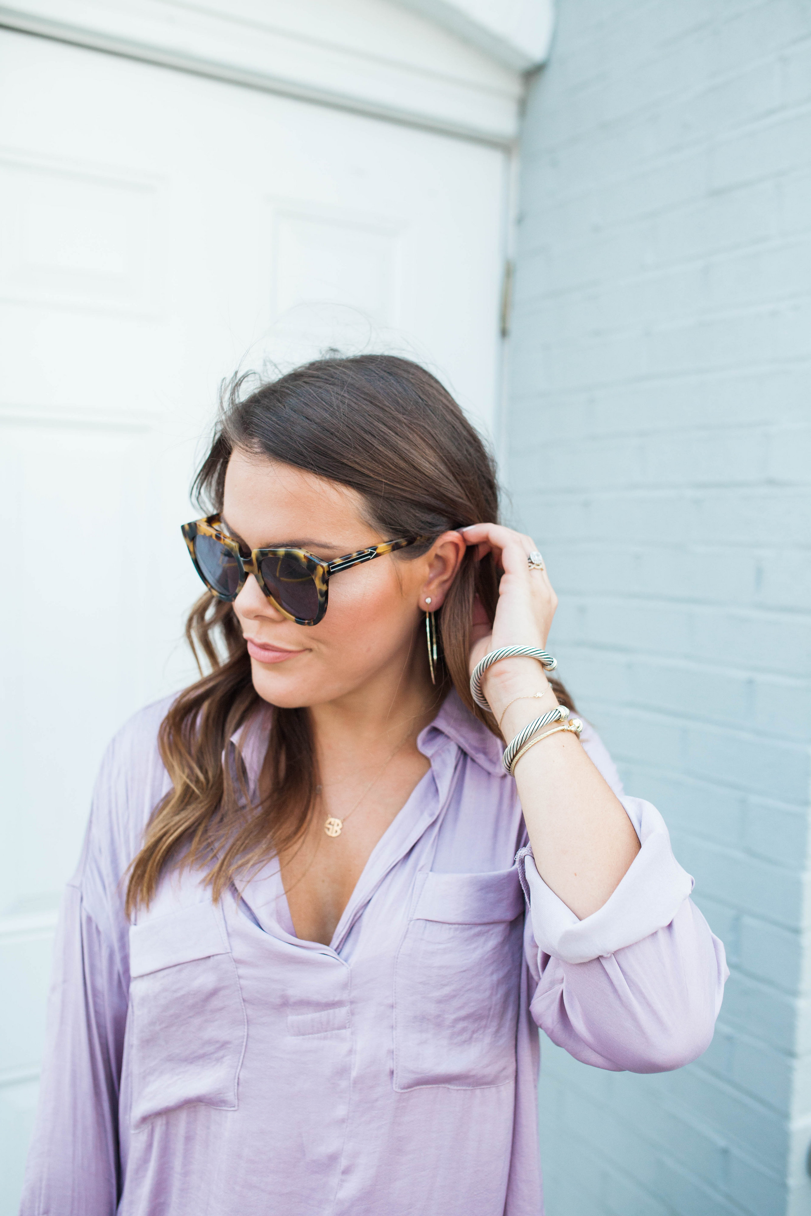 Silk Blouse Boyfriend Jeans. Summer to fall style 