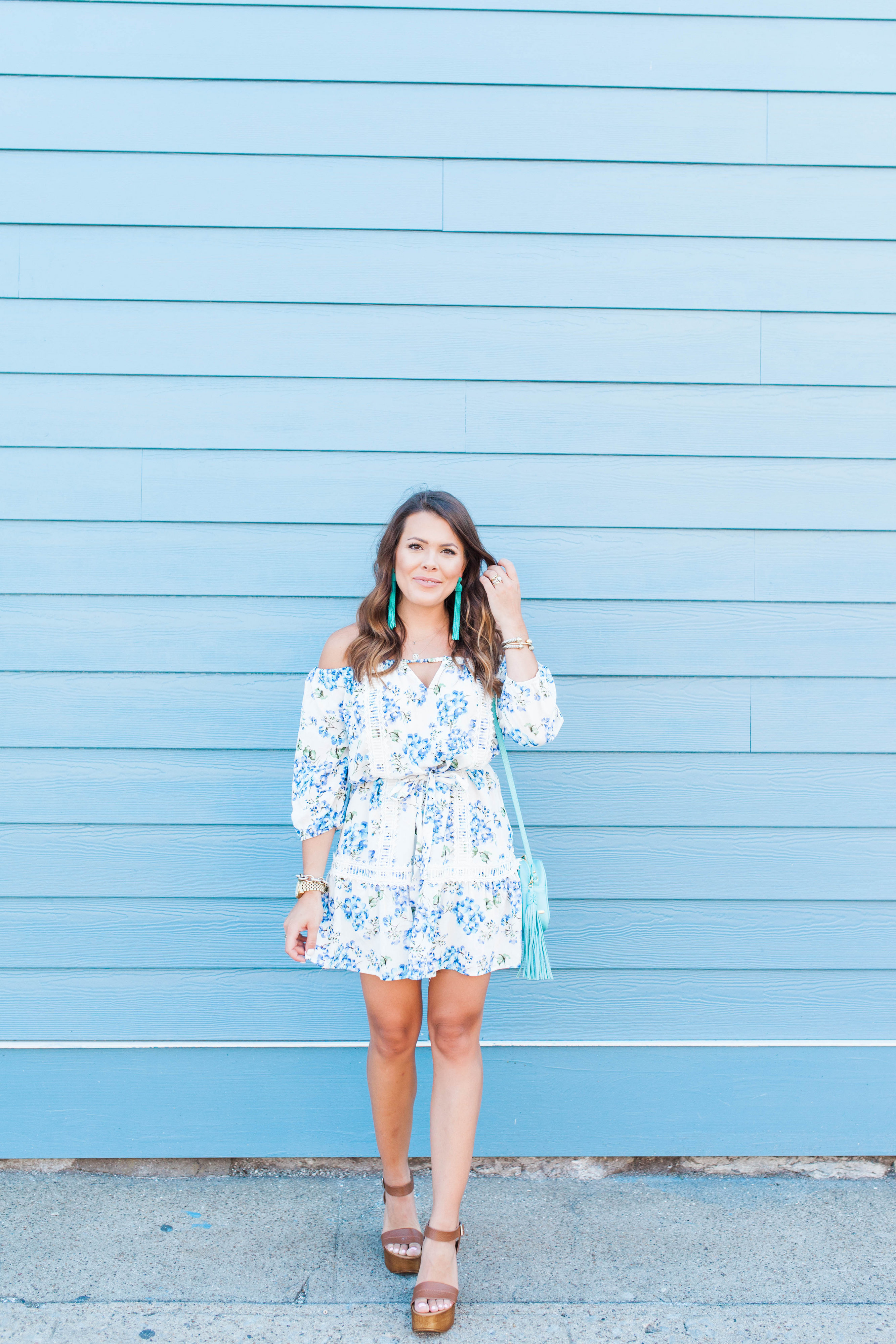 Floral Off The Shoulder Dress