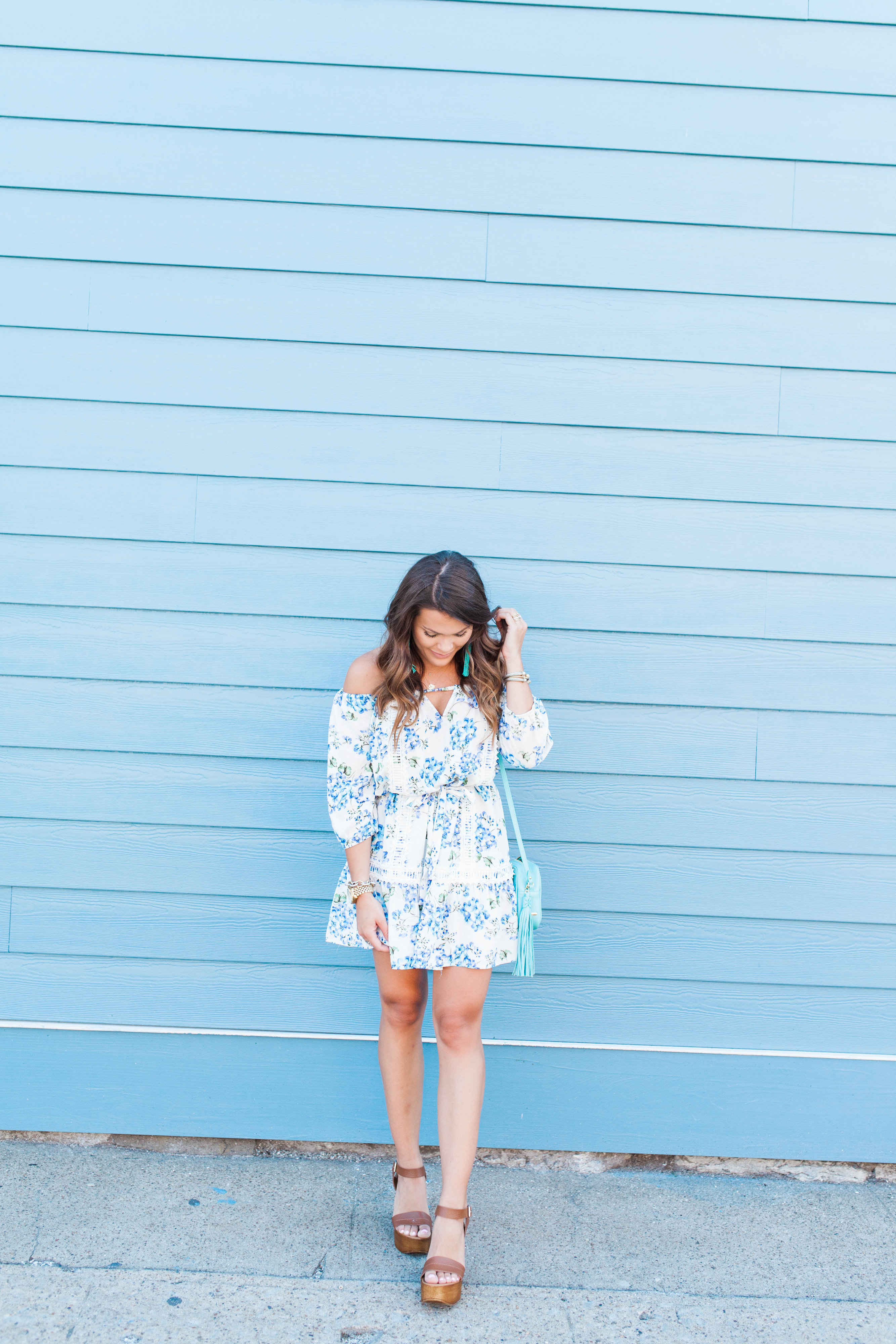 Floral Off The Shoulder Dress