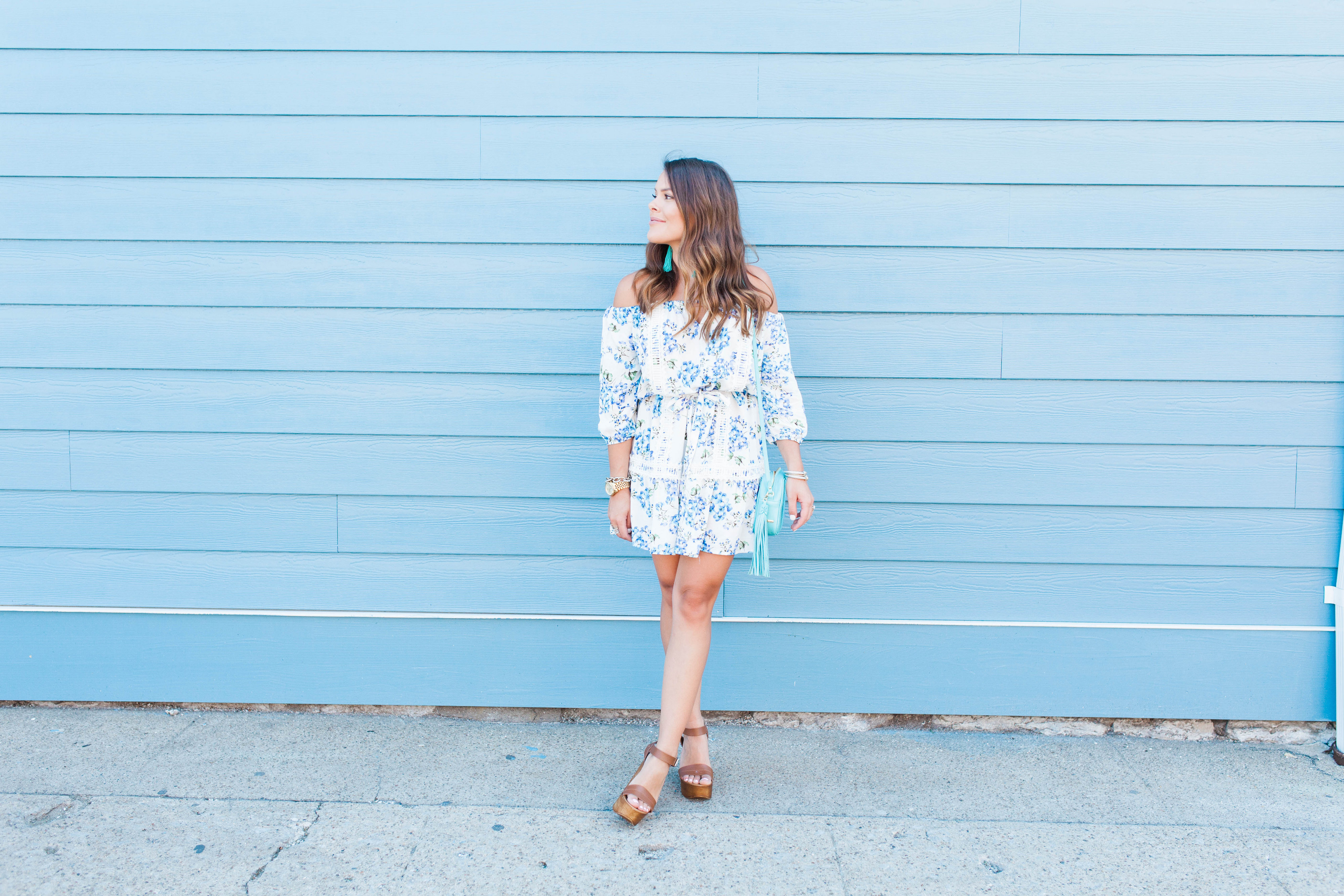 Floral Off The Shoulder Dress