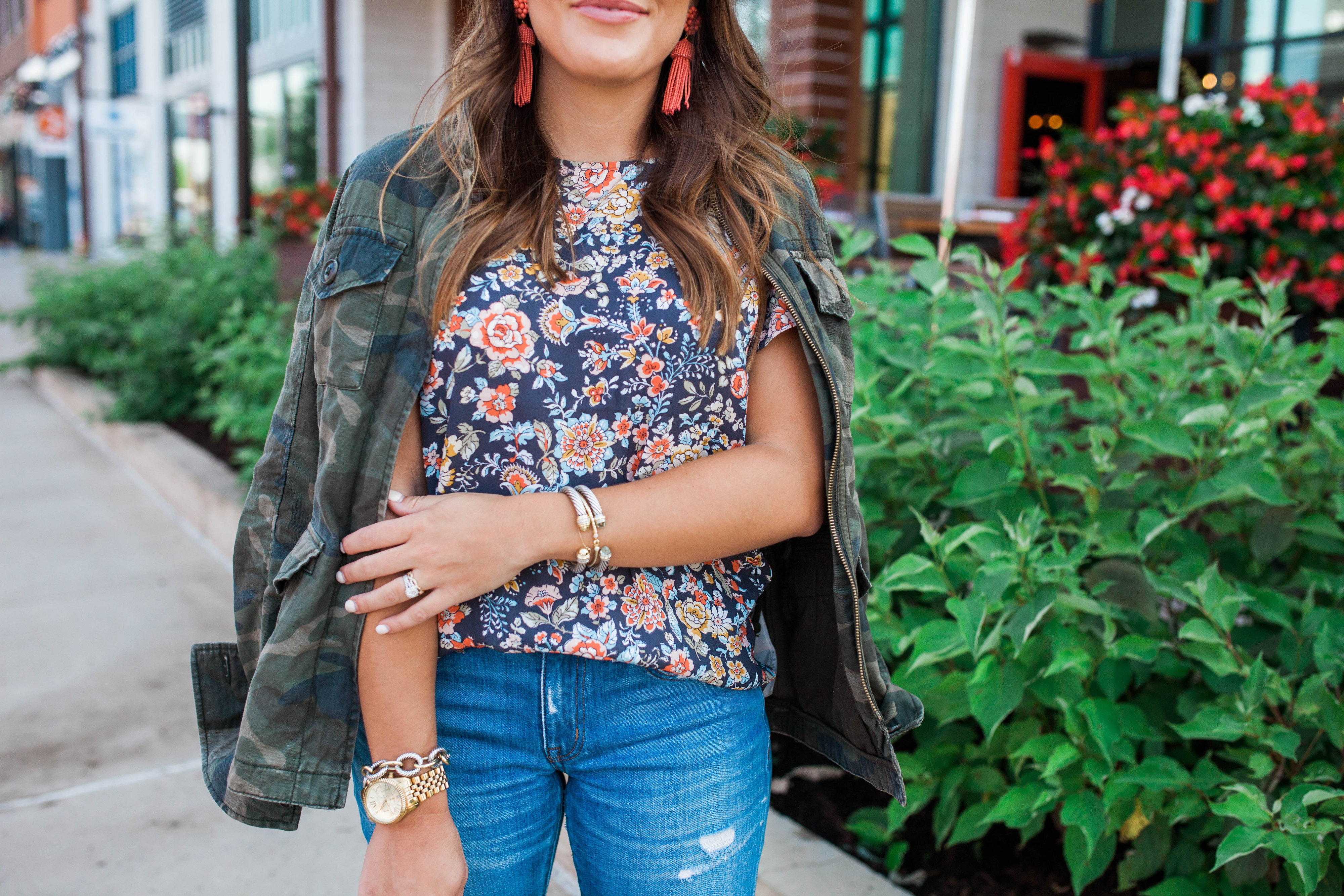 Fall Floral Blouse / Fall to summer style 