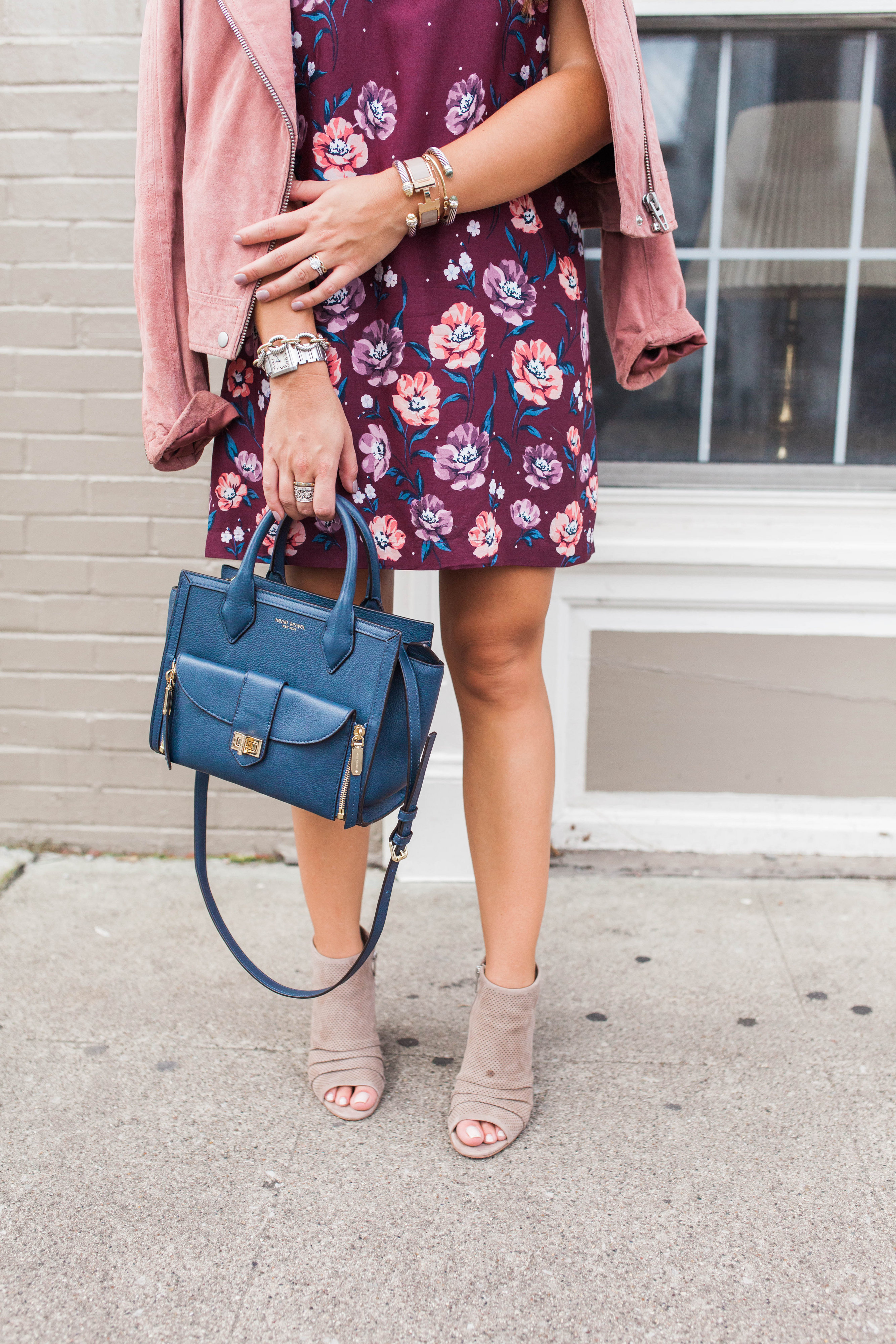 Fall Floral Dress - Glitter & Gingham