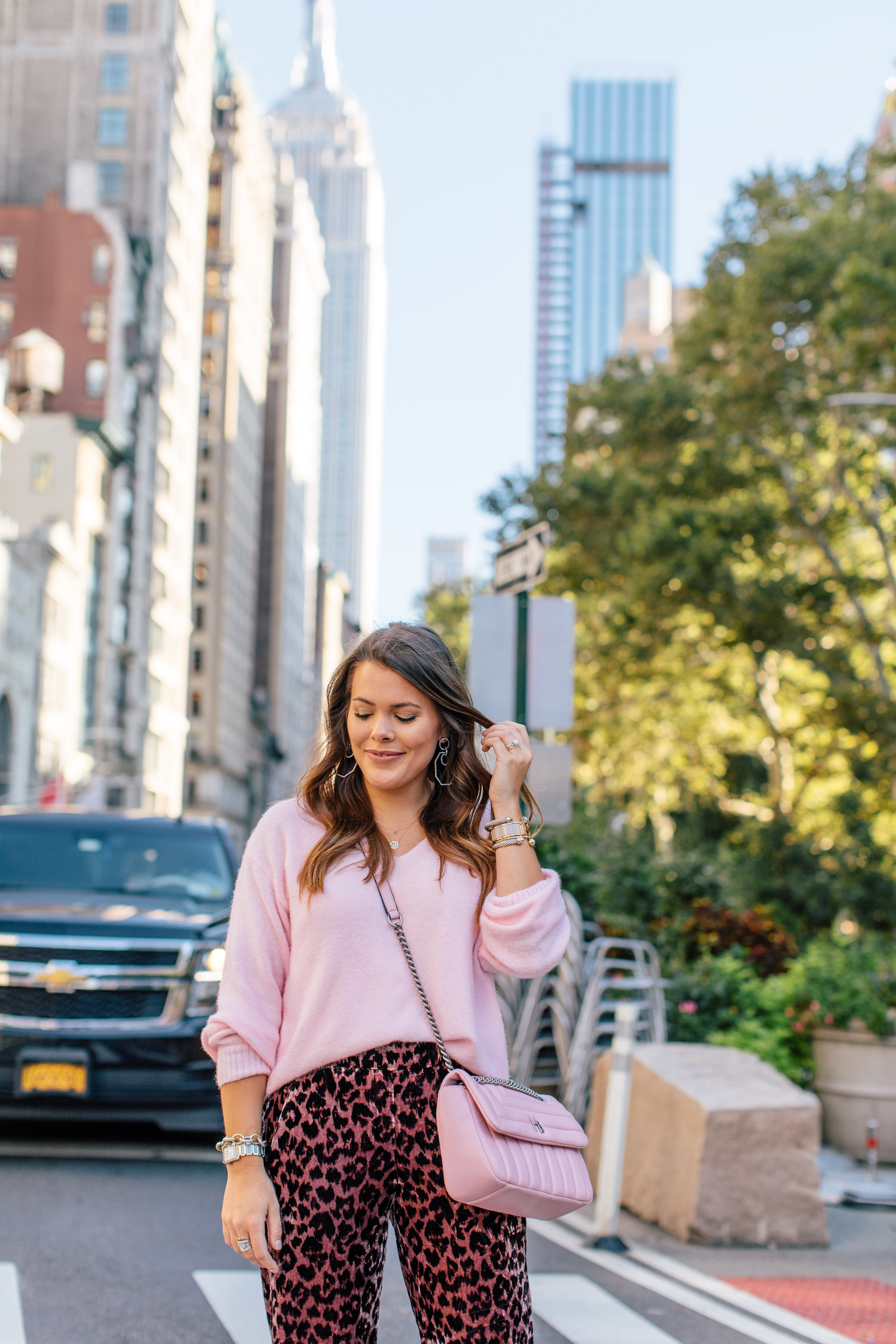 Velvet Leopard Pants / Fall Outfit NYC