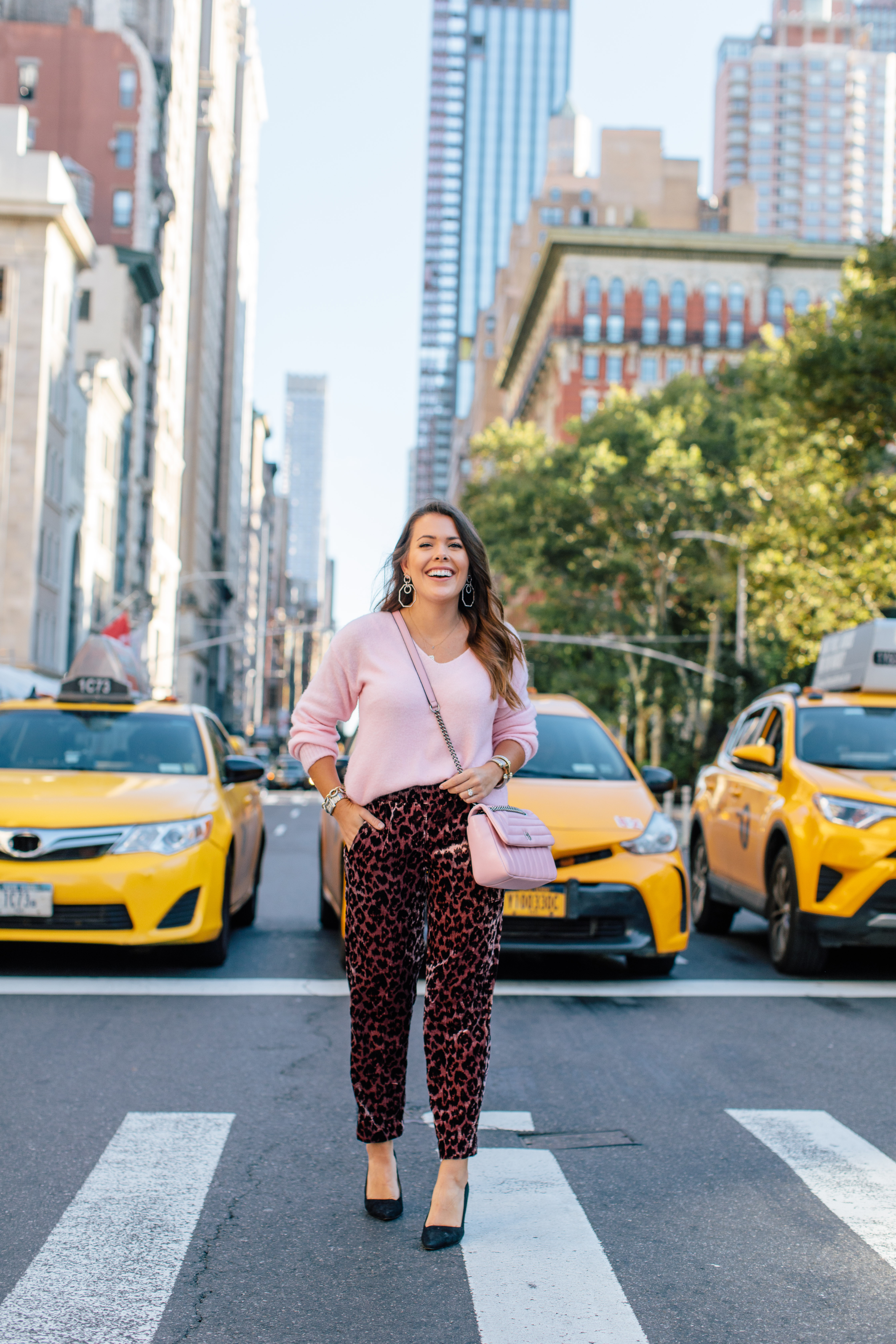 Velvet Leopard Pants / Fall Outfit NYC