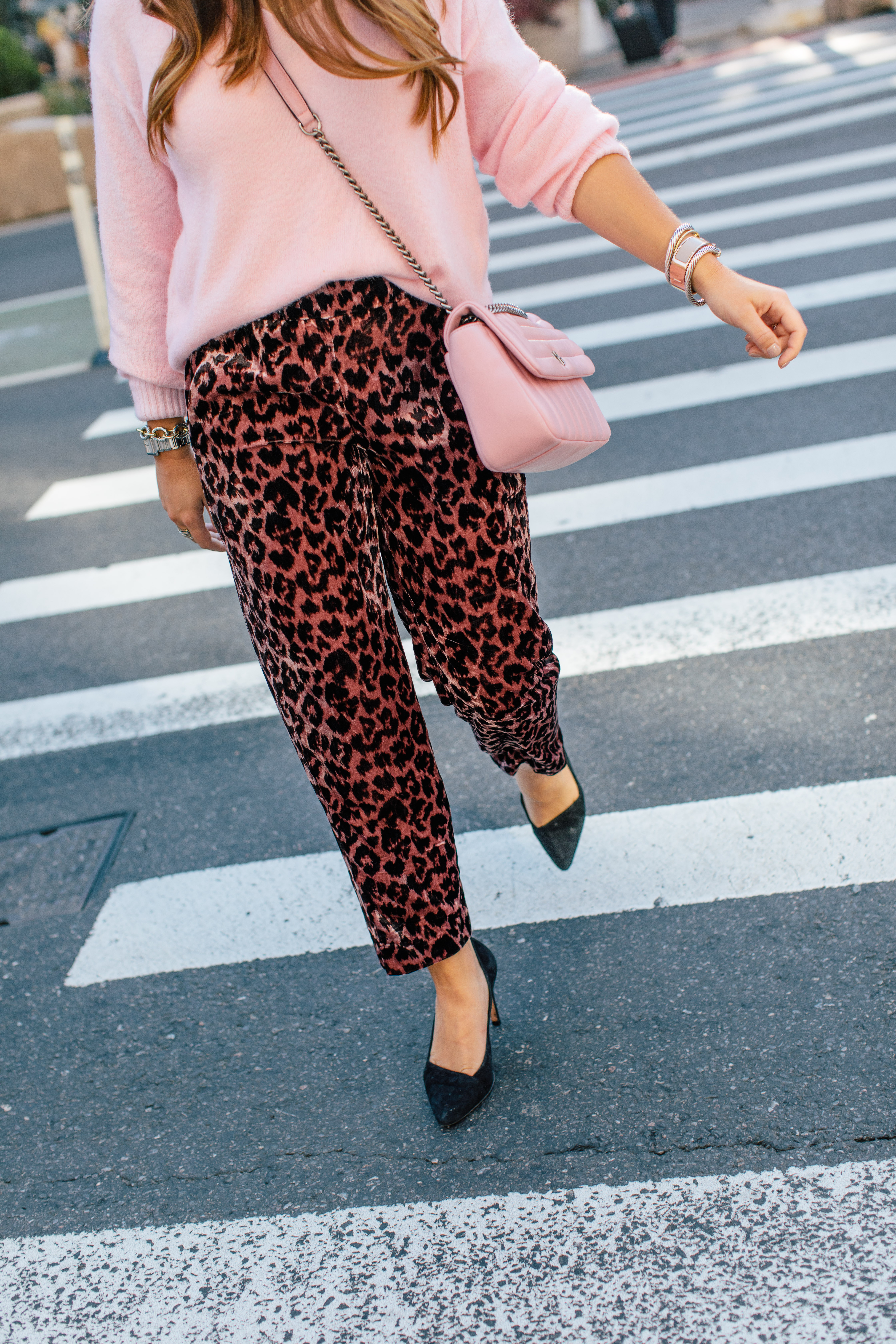 Velvet Leopard Pants / Fall Outfit NYC