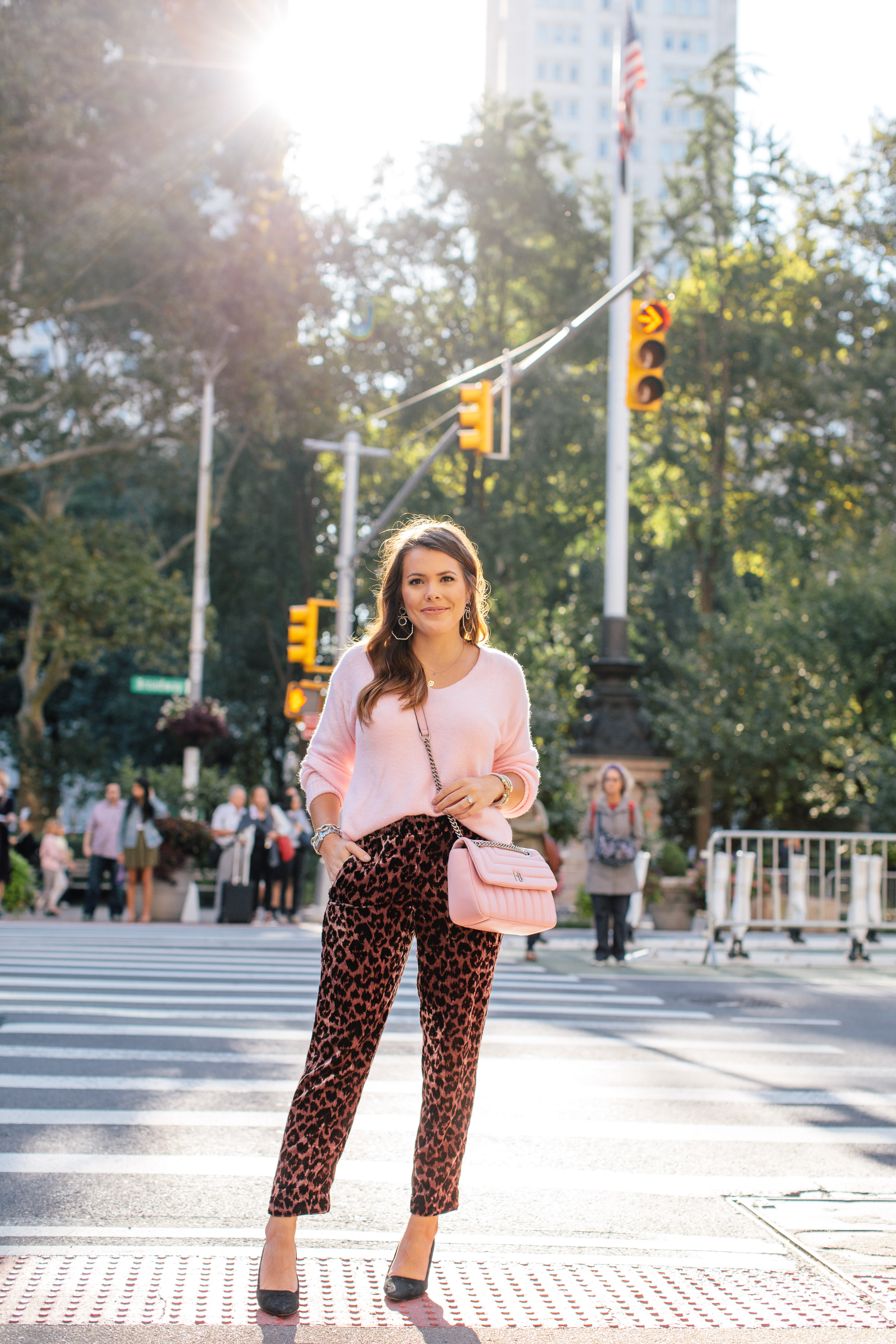 Velvet Leopard Pants / Fall Outfit NYC