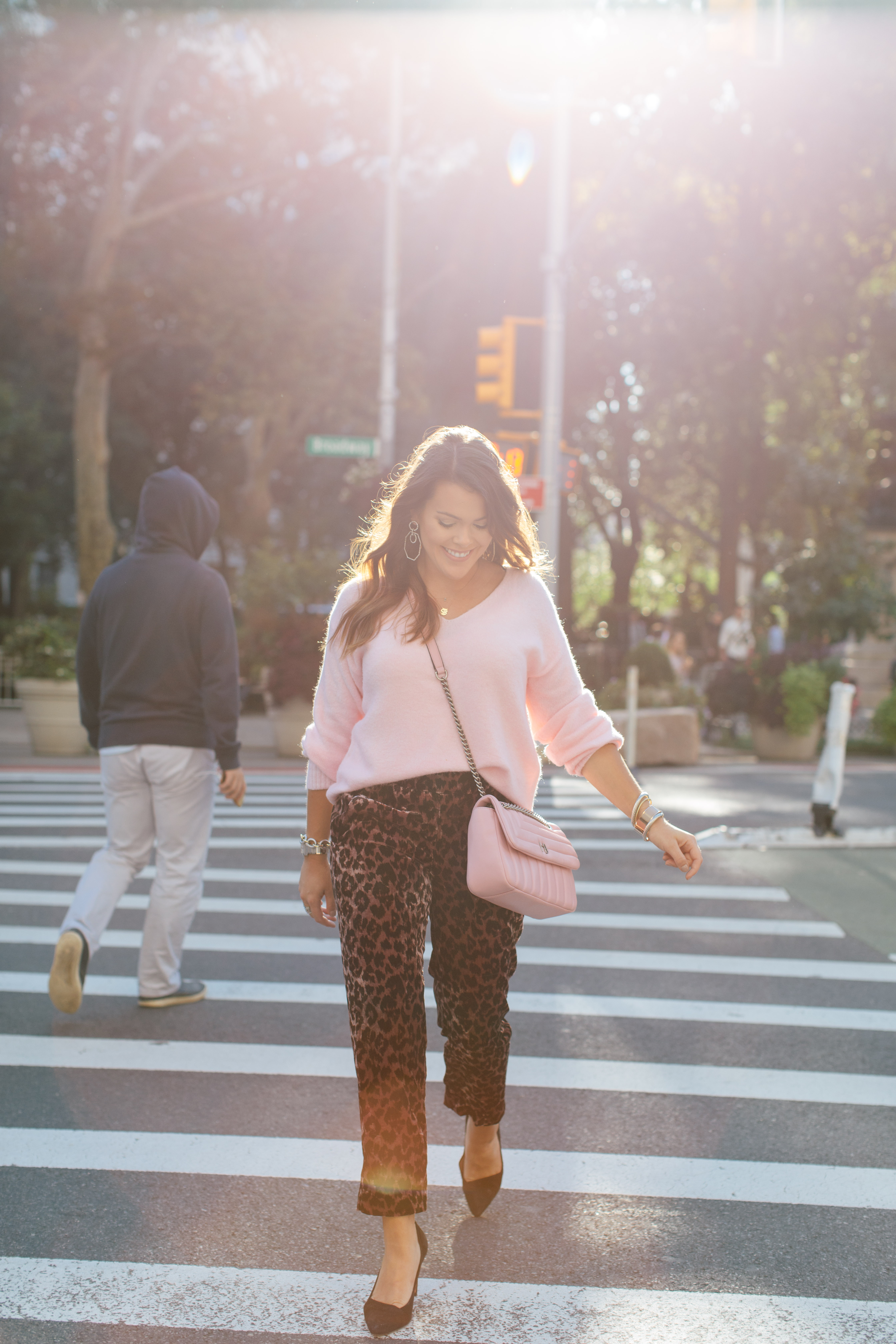 Velvet Leopard Pants / Fall Outfit NYC