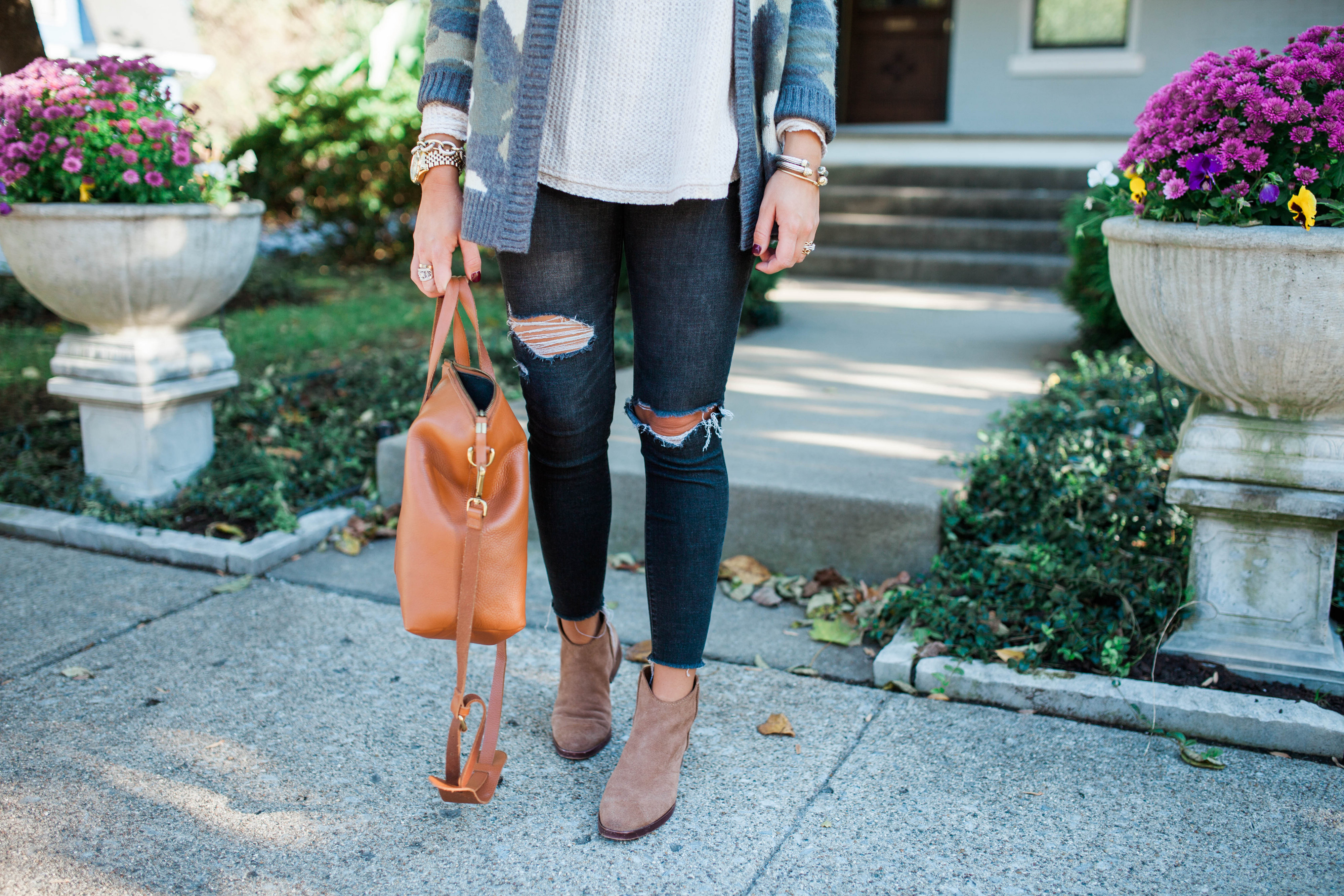 Camo cardigan / casual fall outfit / target style 