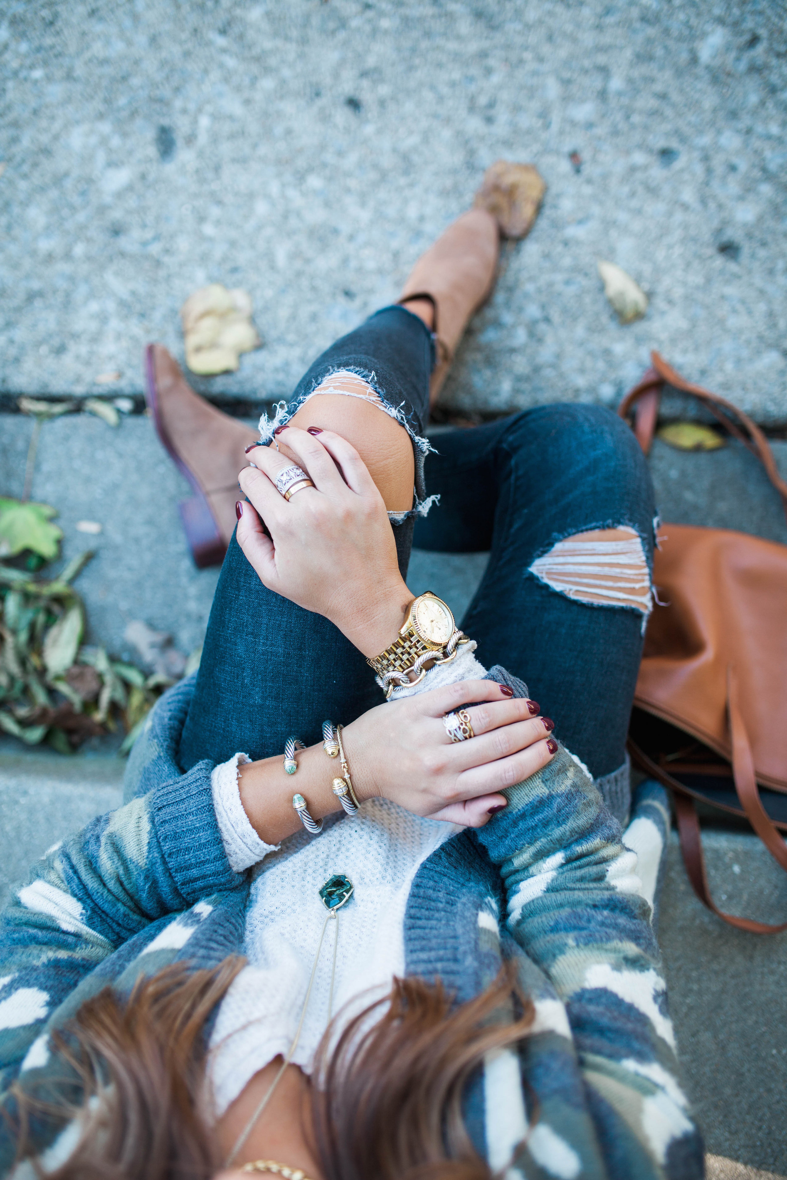 Camo cardigan / casual fall outfit / target style 