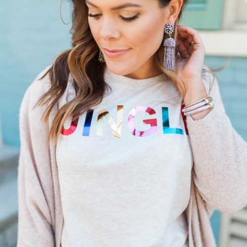 Sequin Skirt For The Holidays Glitter Gingham