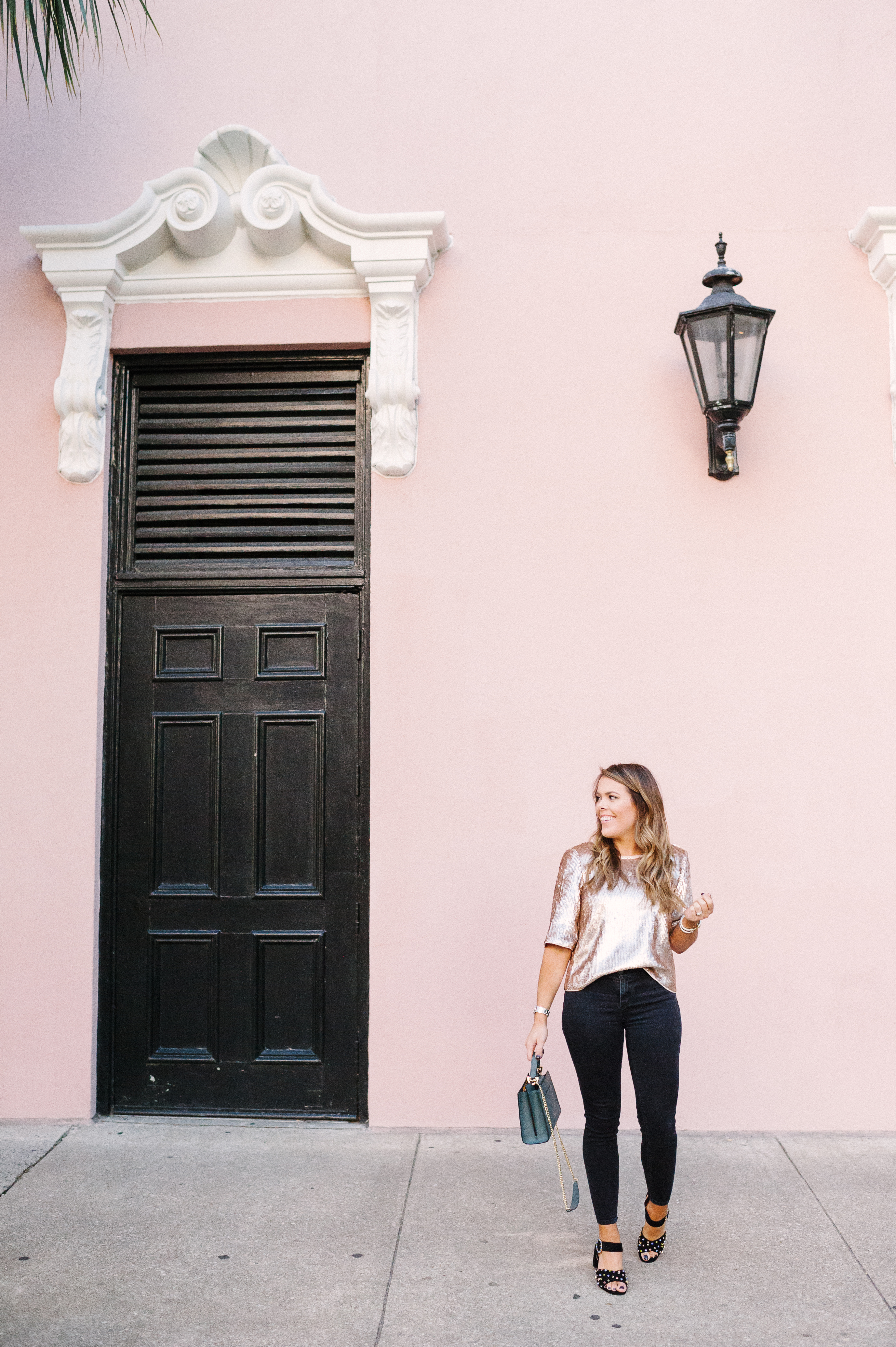 J Crew Sequin Top / Holiday Outfit Idea / Charleston, SC