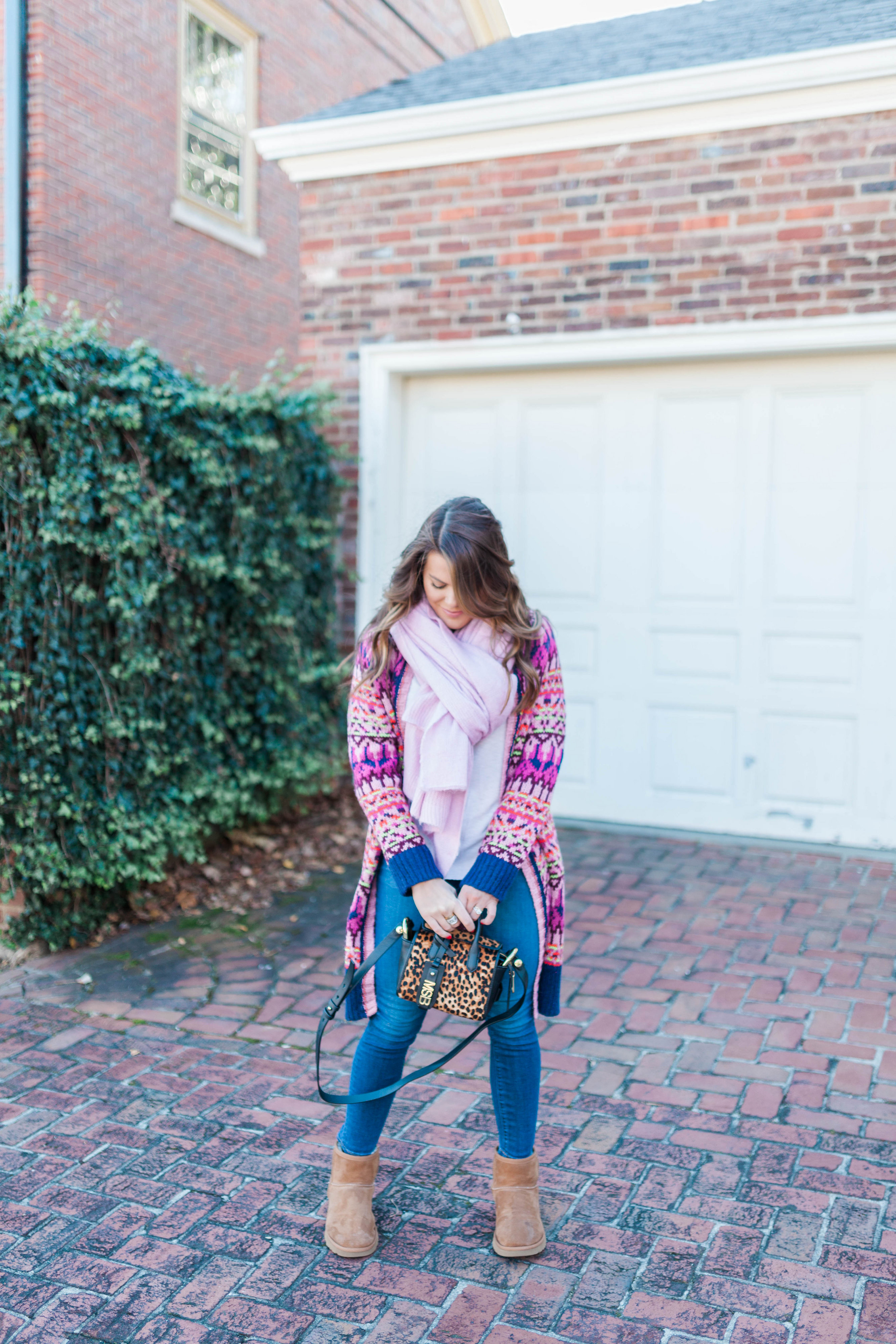 Fair Isle Cardigan / Colorful Winter Outfit