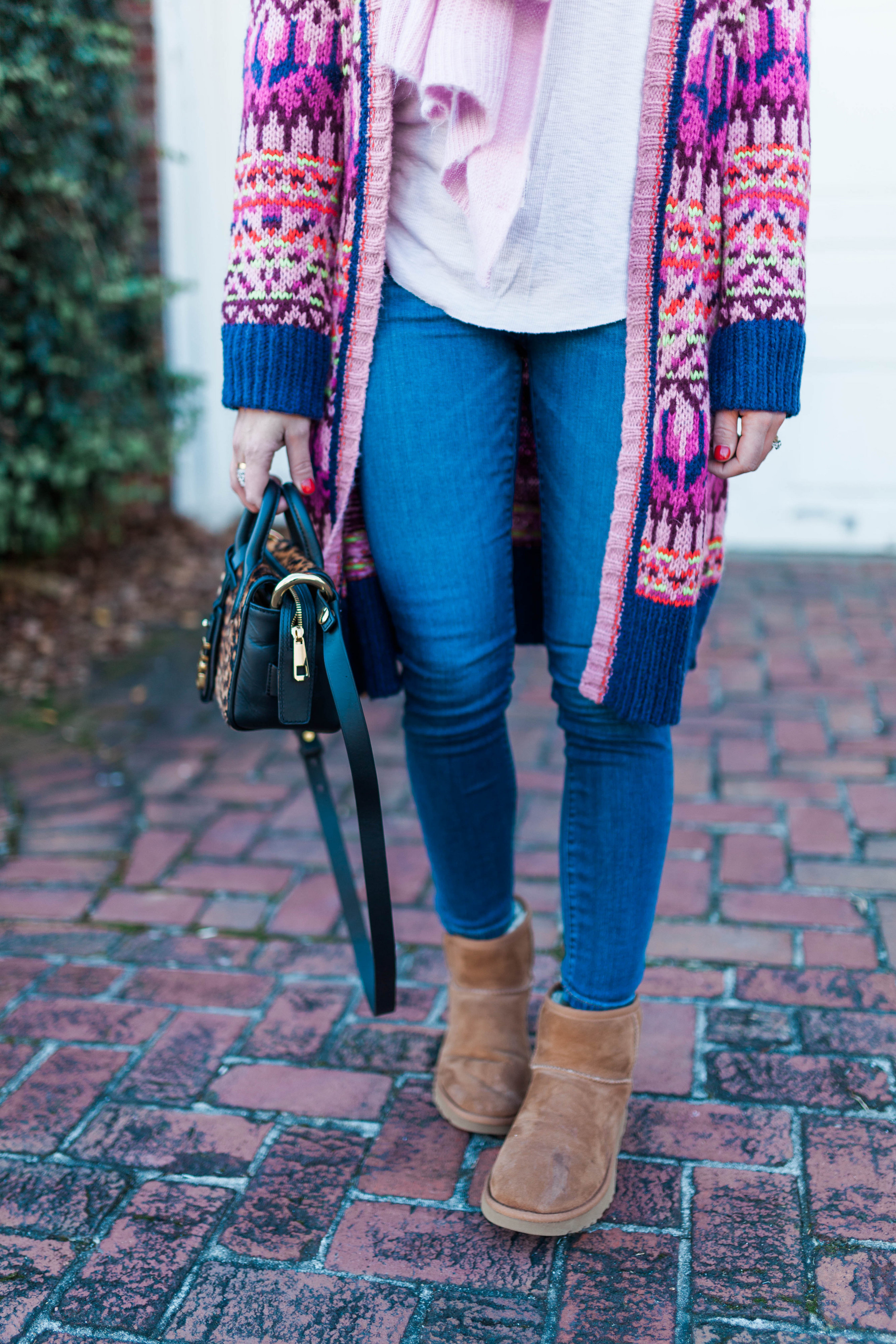 Fair Isle Cardigan / Colorful Winter Outfit