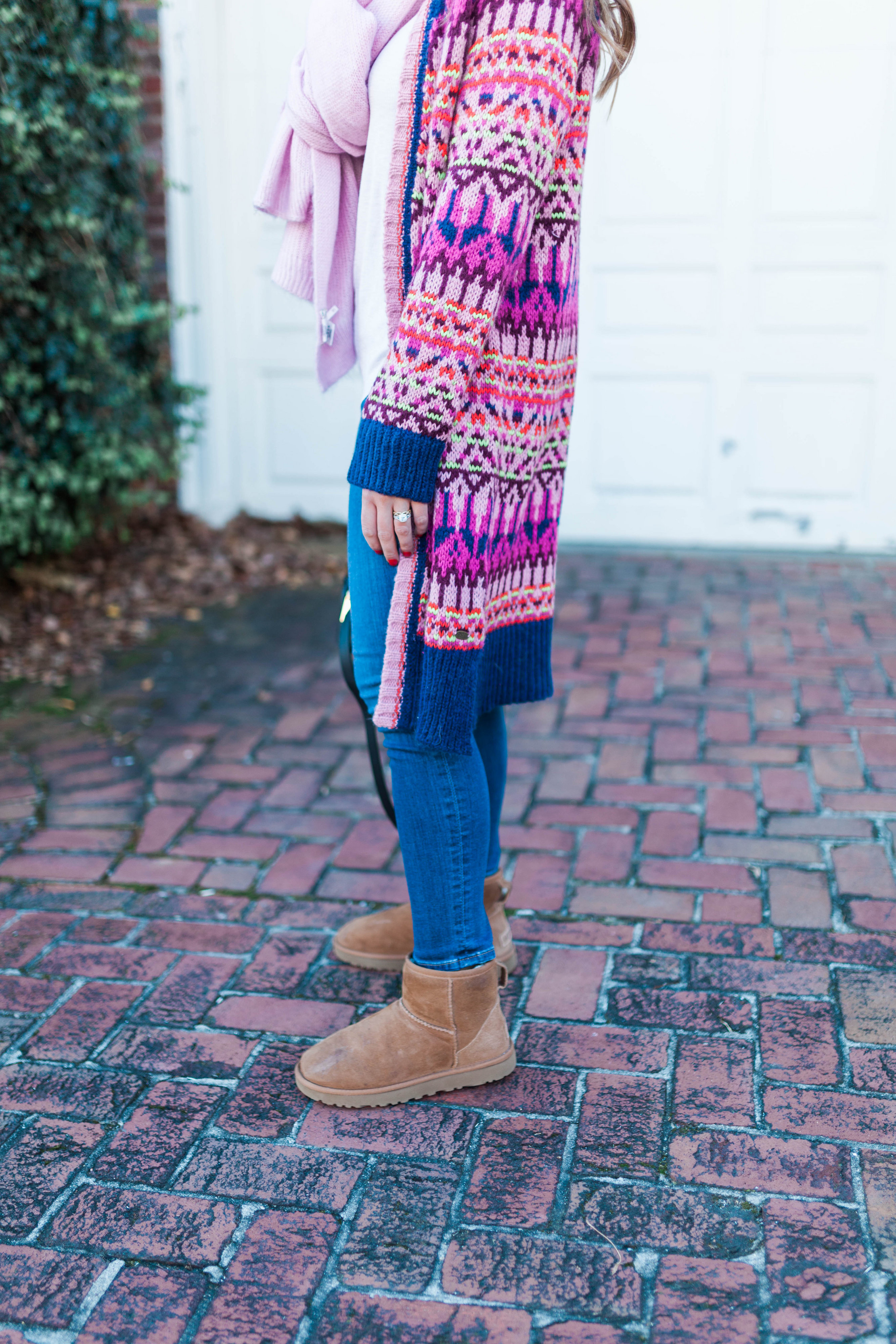 Fair Isle Cardigan / Colorful Winter Outfit