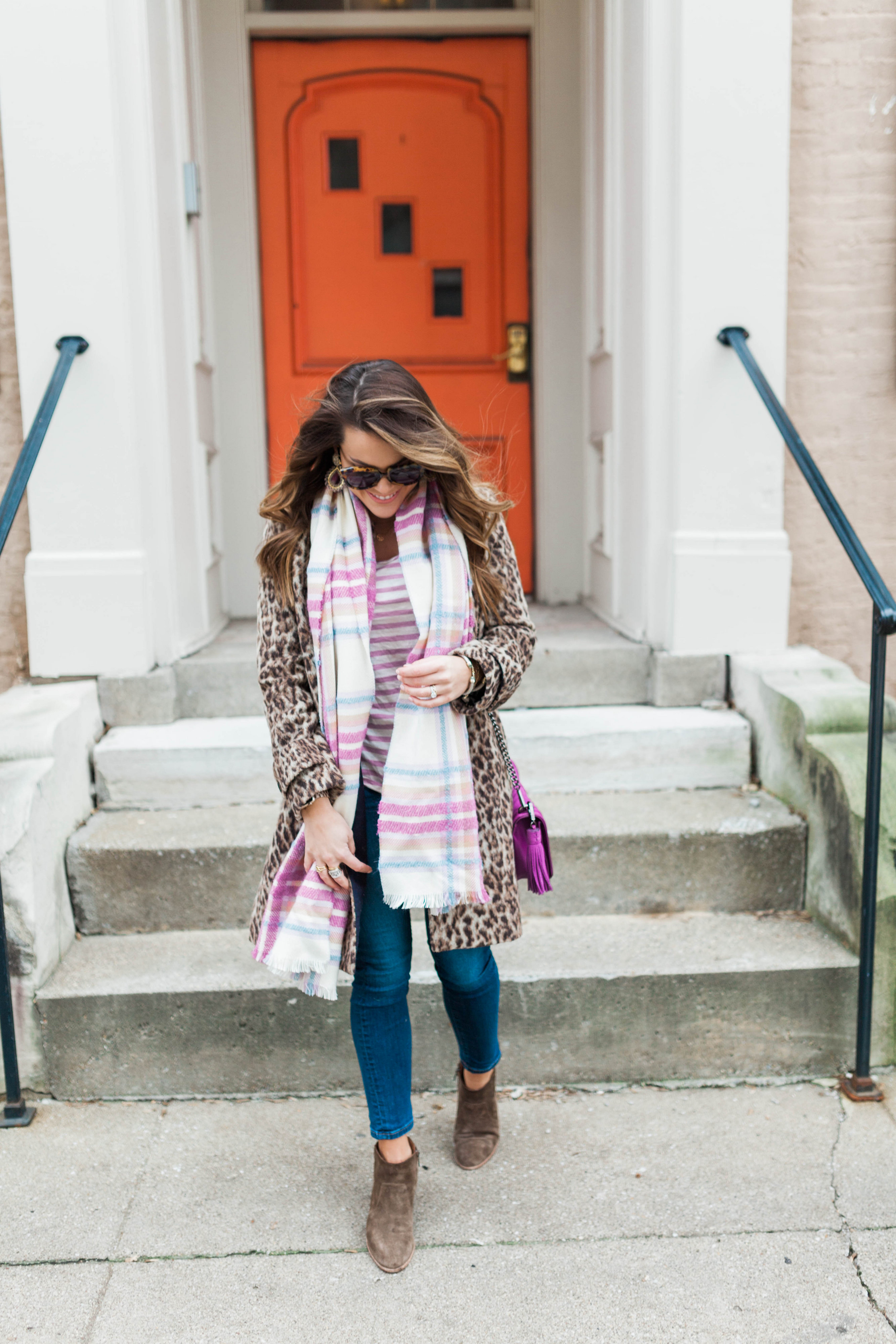 Winter Print Mix / Leopard Wool Coat 