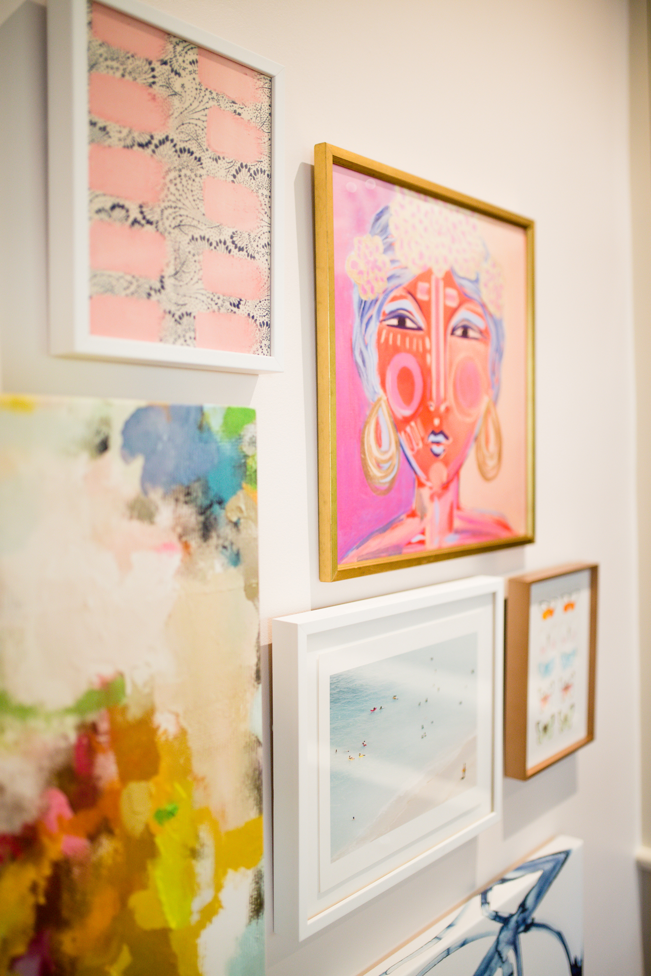 Feminine Colorful Gallery Wall / Office Inspo