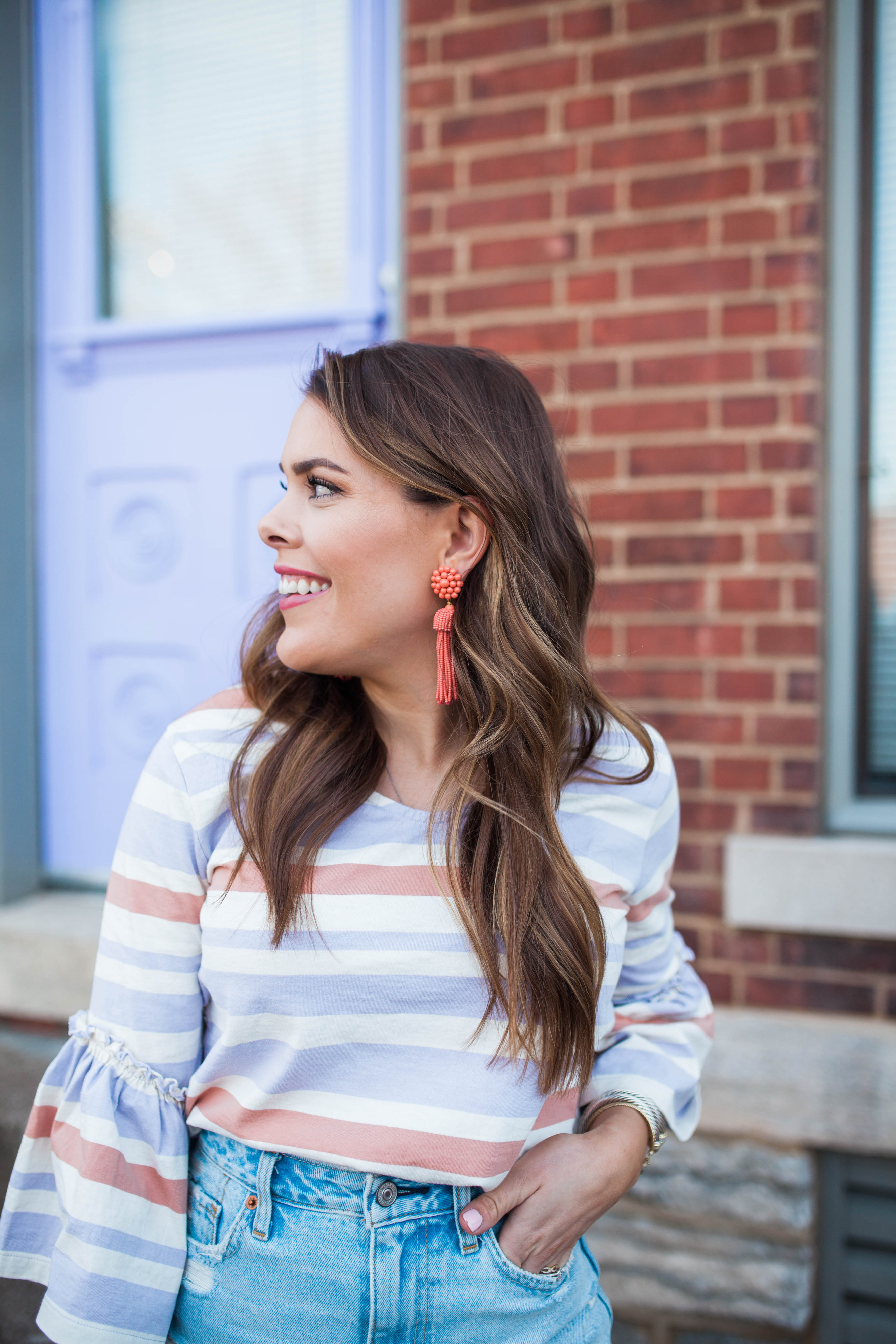 Denim Skirt Spring Outfit 