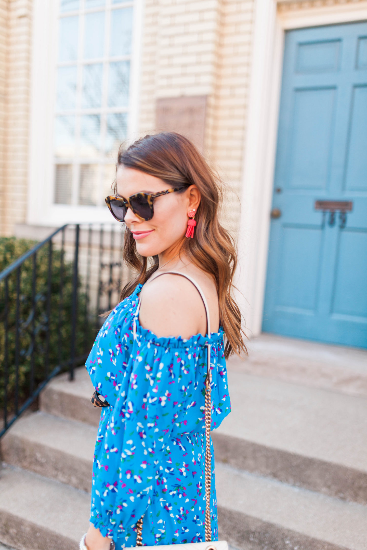 Off the shoulder maxi / floral maxi dress