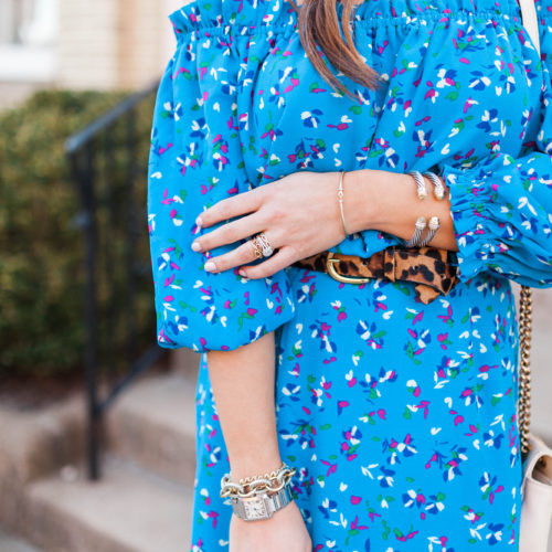 Off the shoulder maxi / floral maxi dress