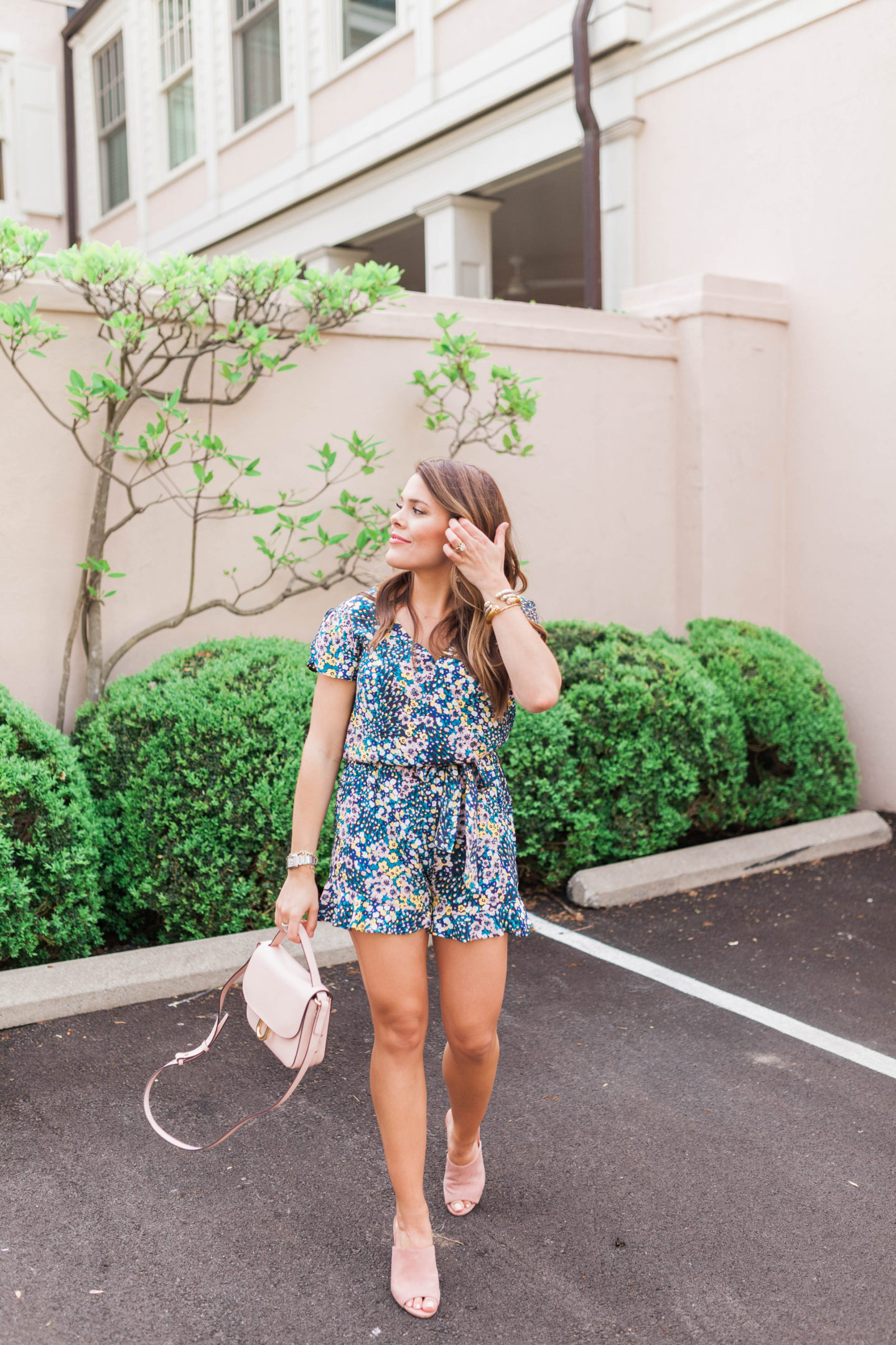 Floral Romper Fun - Glitter & Gingham