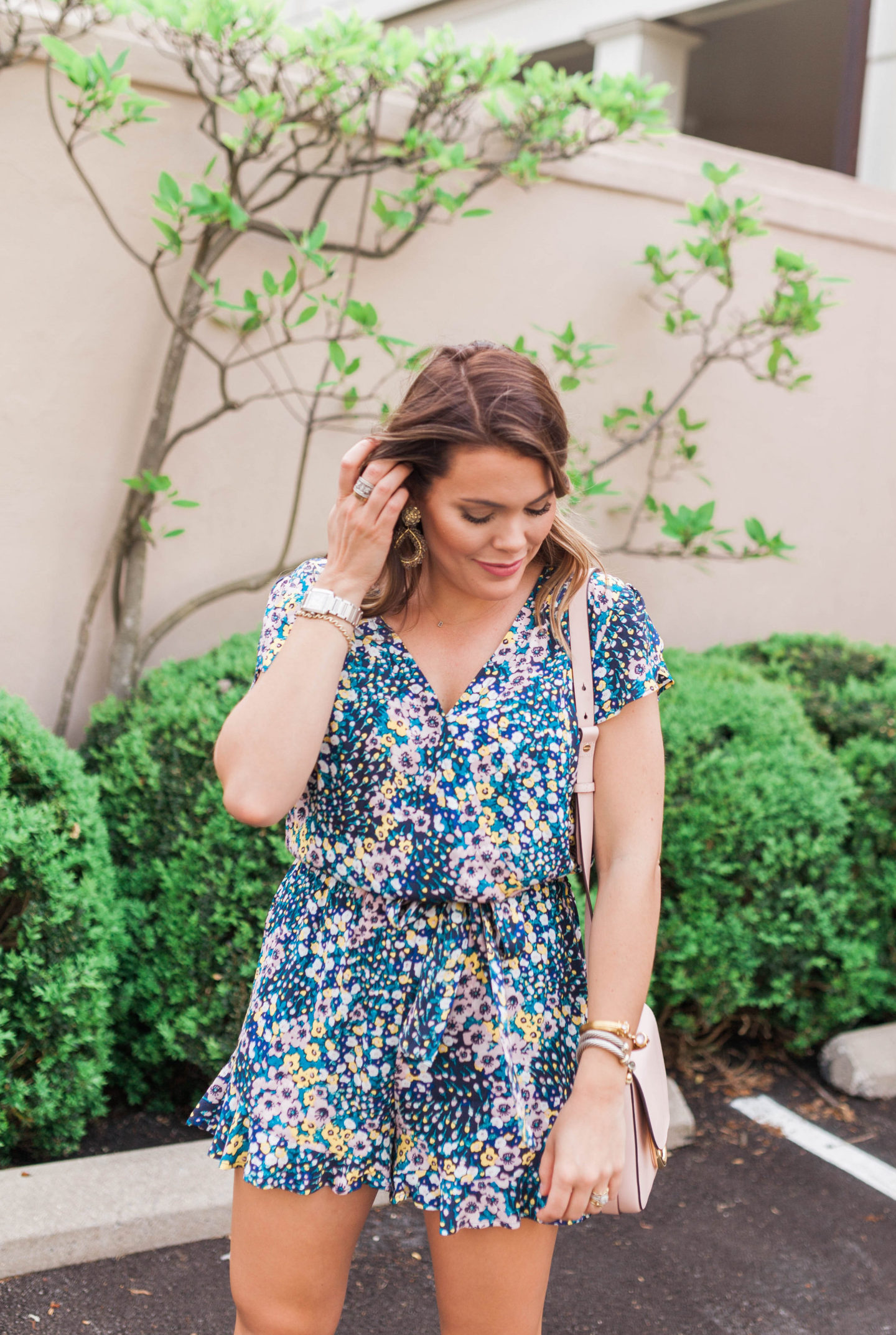 Floral Romper / Spring Outfit Idea 