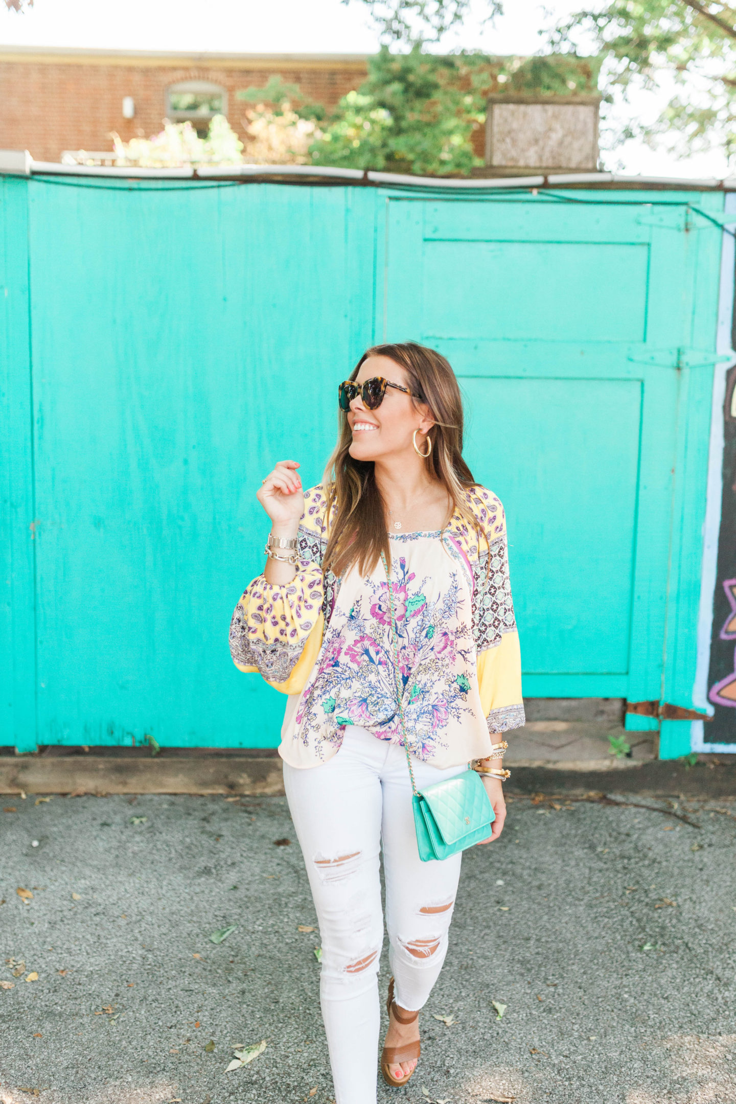 Colorful Free People Blouse