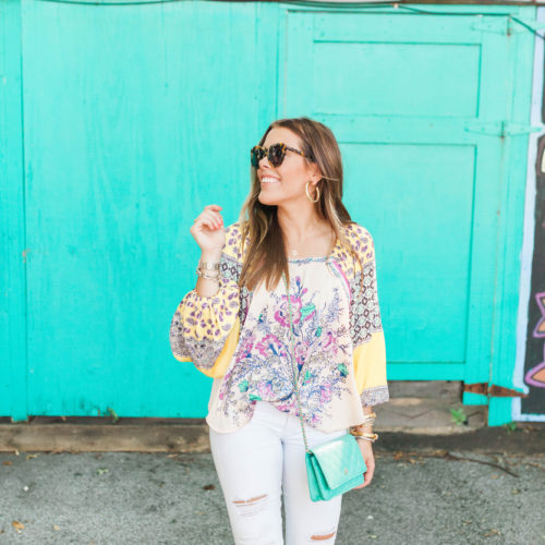 Colorful Free People Blouse