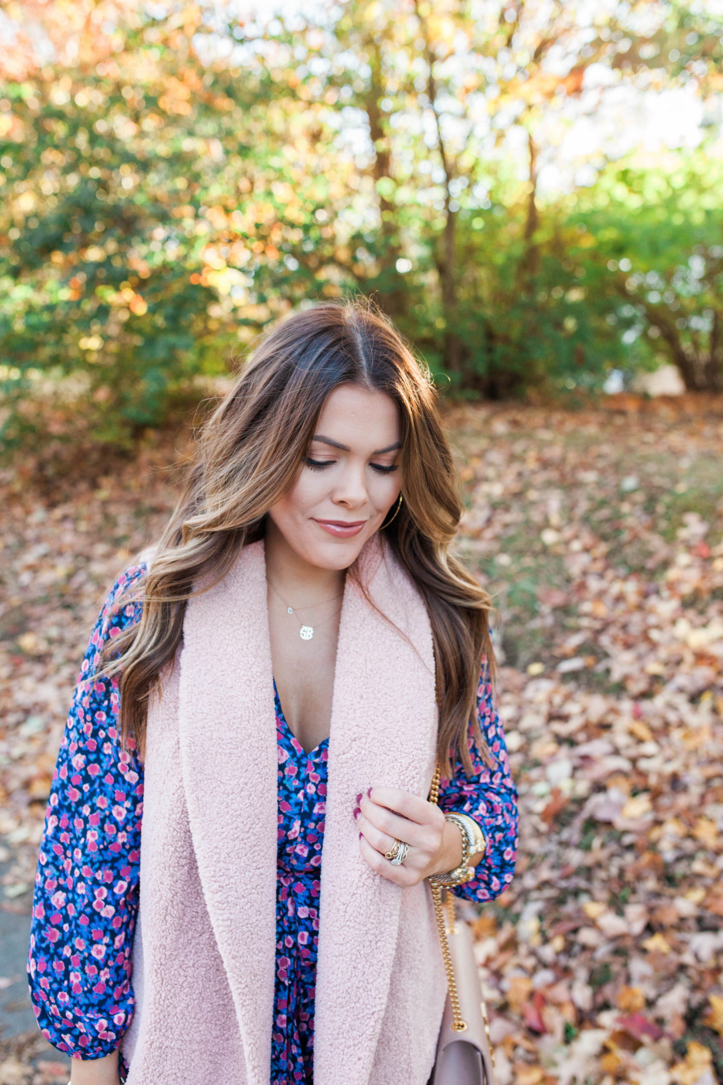 Printed Maxi Dress for fall / Glitter & Gingham 