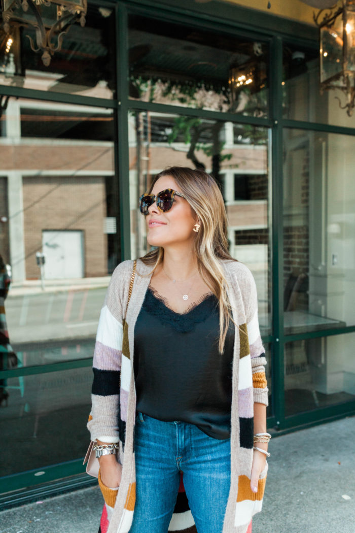 Striped Duster Cardigan