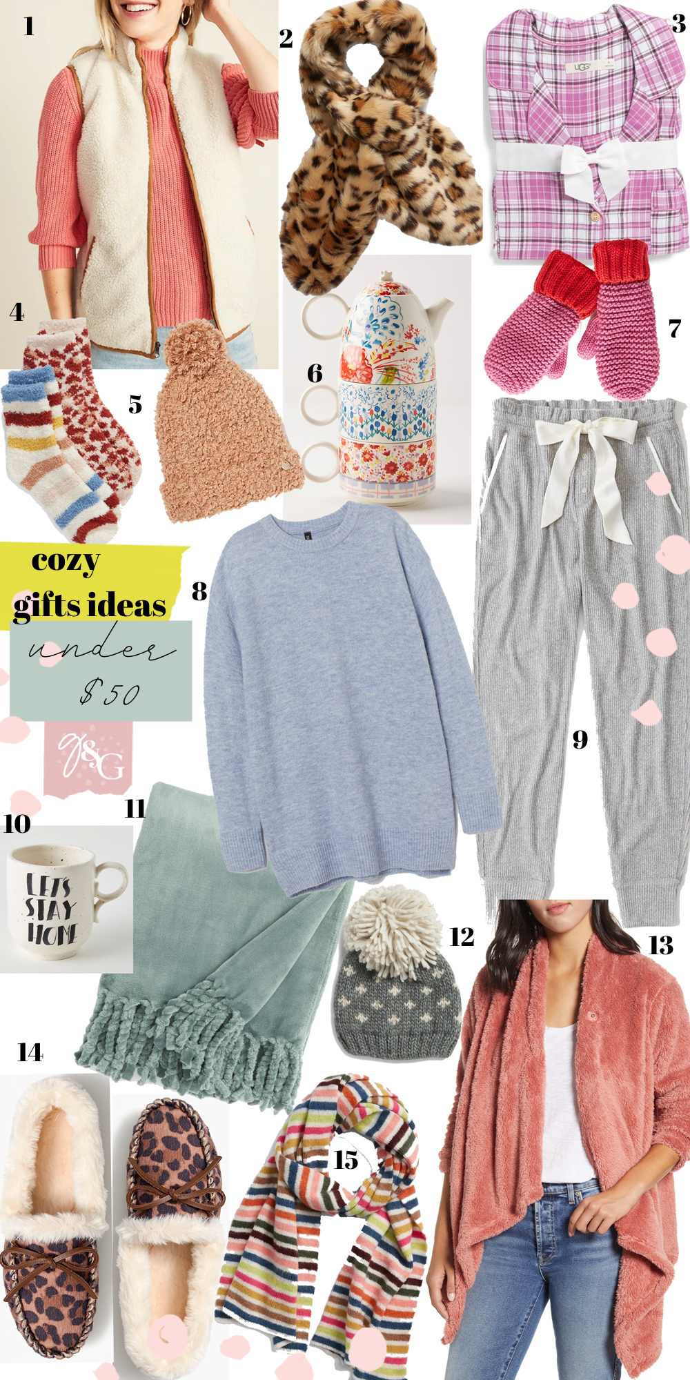 Gift Guide: Cozy Gifts for Her Under $50 - Glitter & Gingham