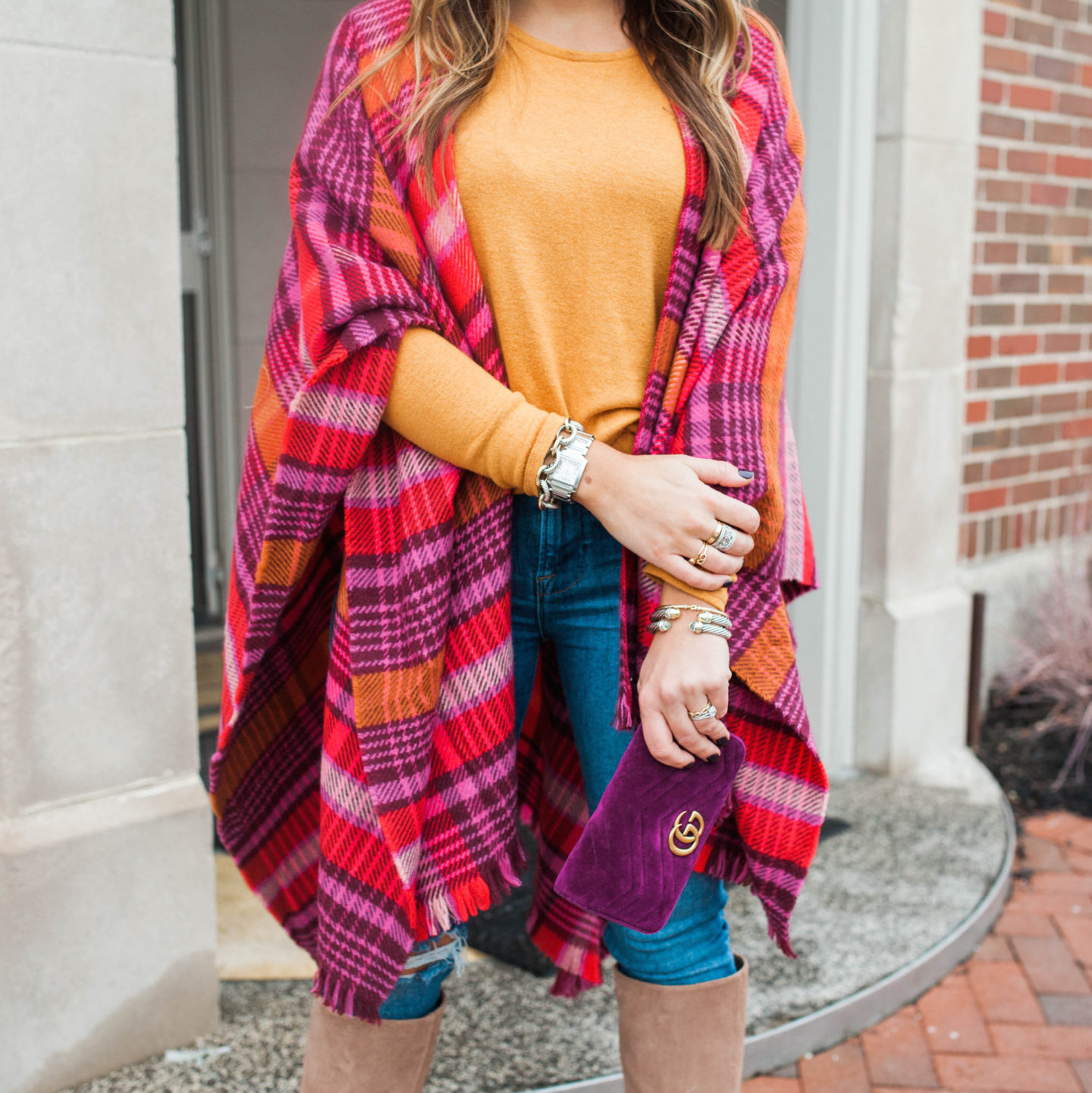 Plaid Poncho / Shelby Back 