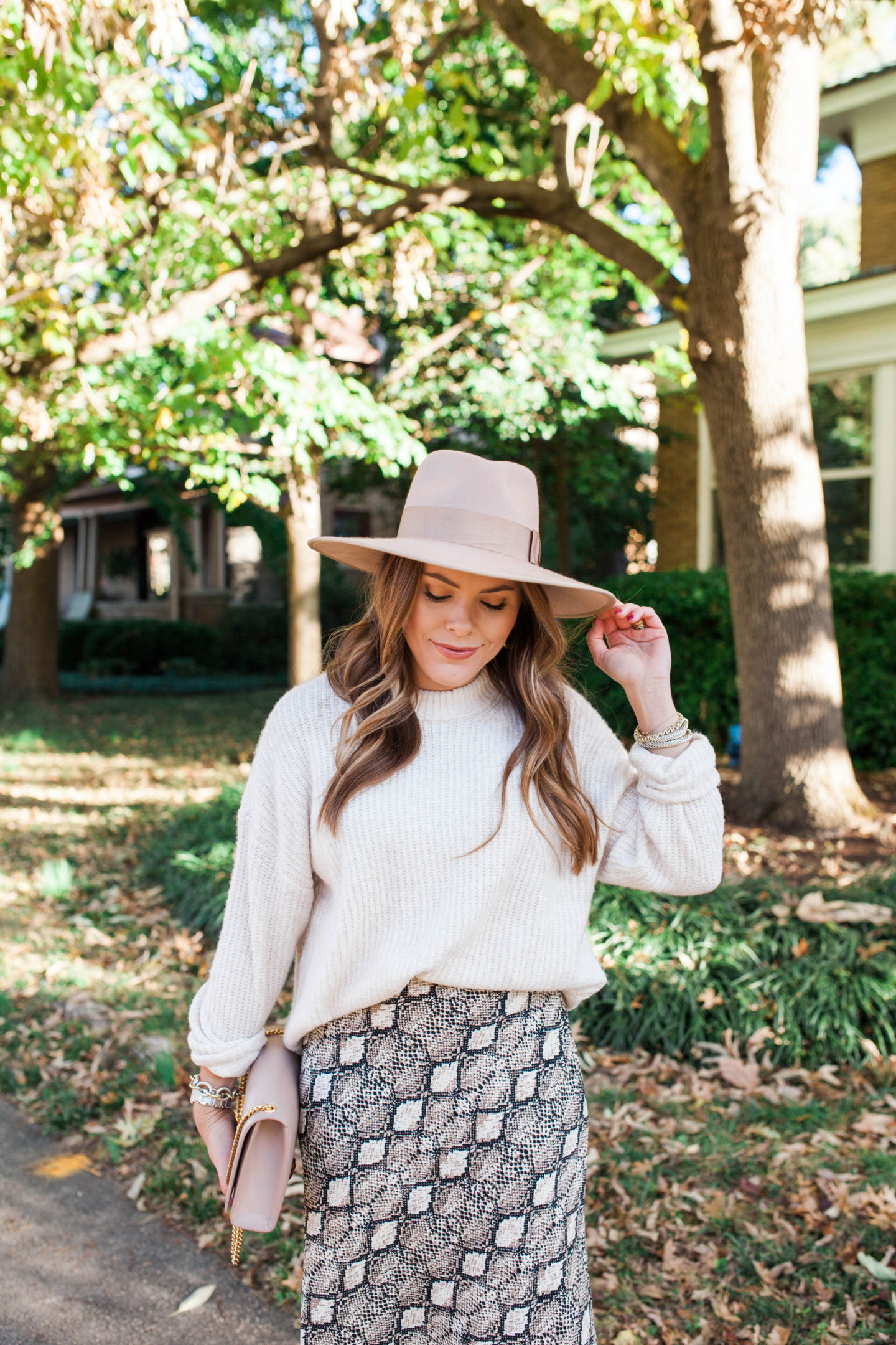 Snakeskin Midi Skirt / Glitter & Gingham