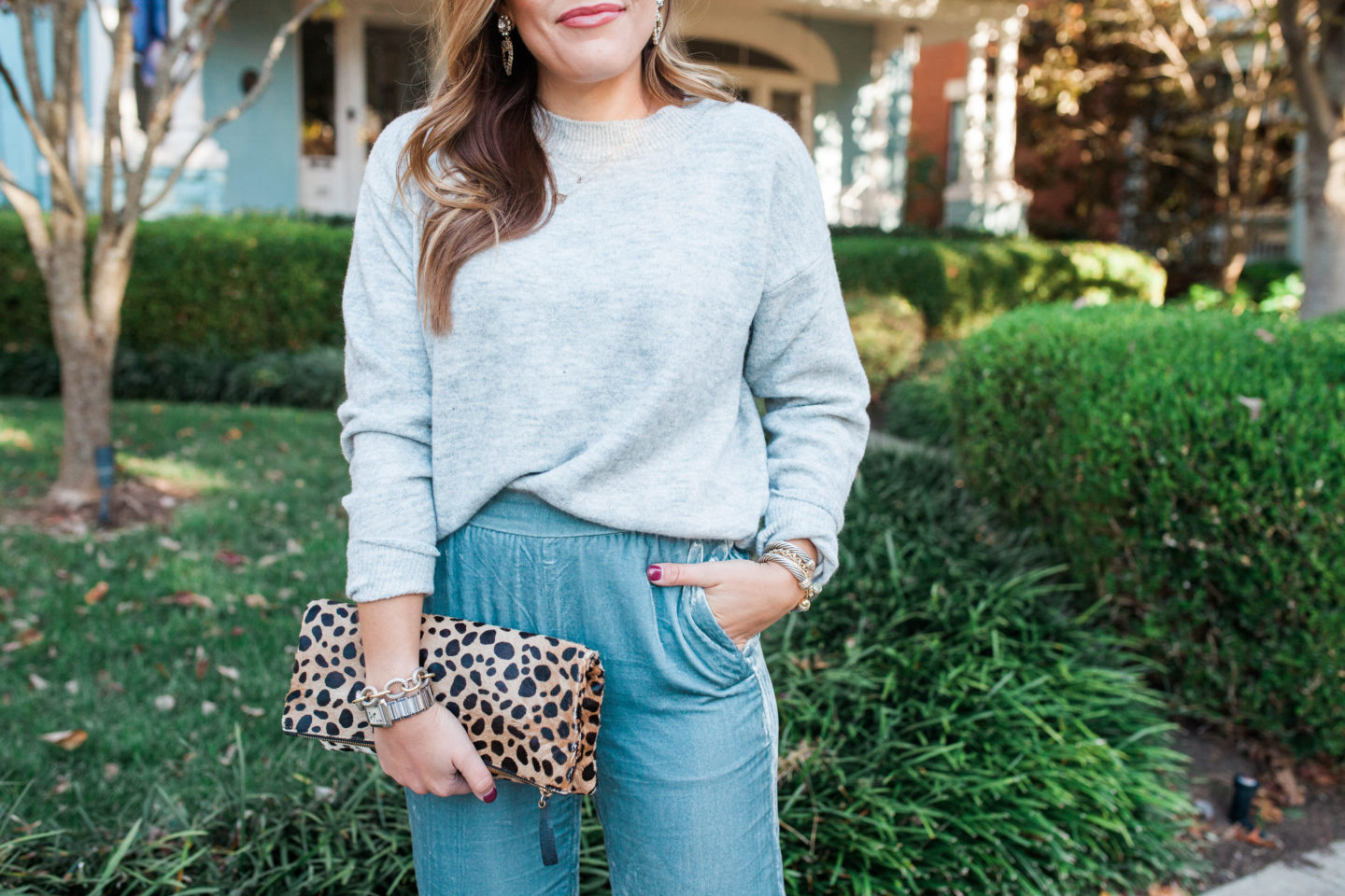 Leopard Clutch / Glitter & Gingham 