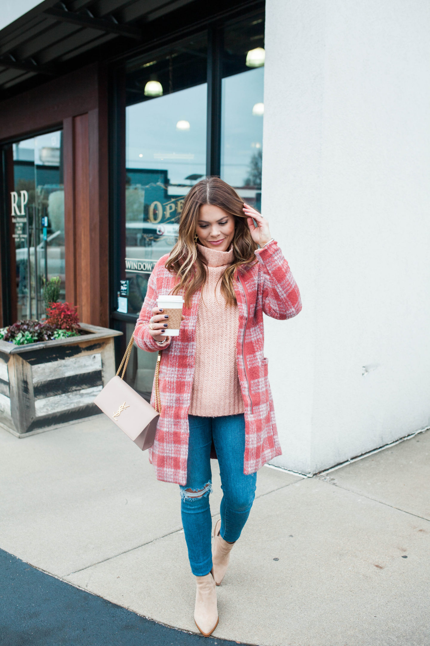 Plaid Coat / Glitter & Gingham 