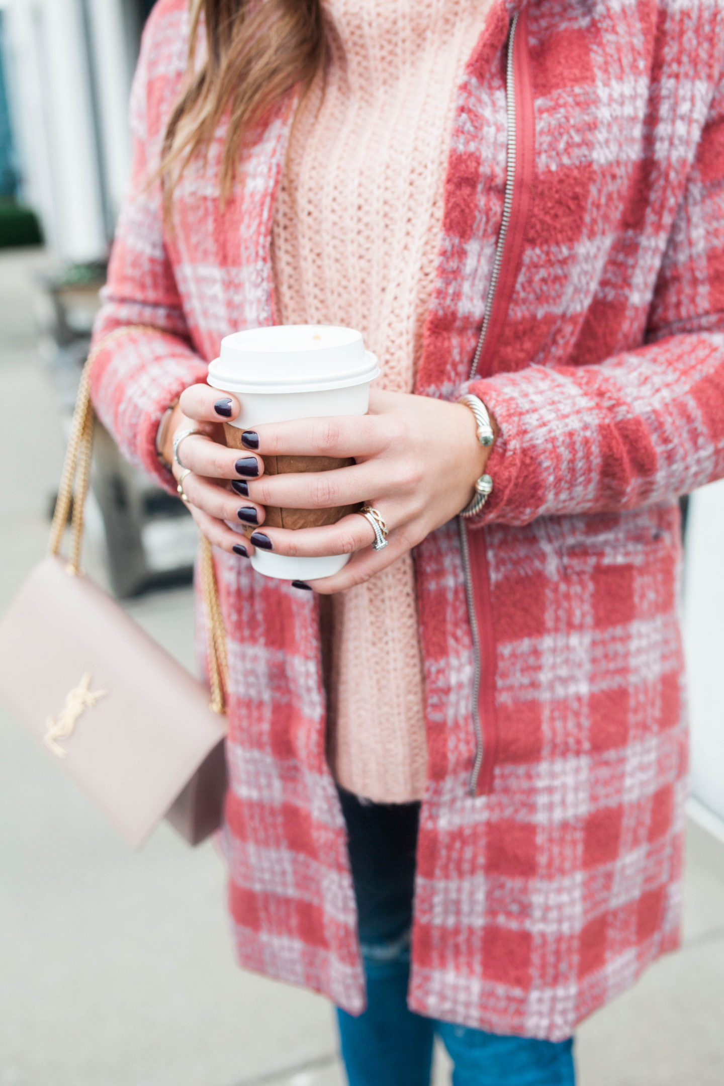 Plaid Coat / Glitter & Gingham 